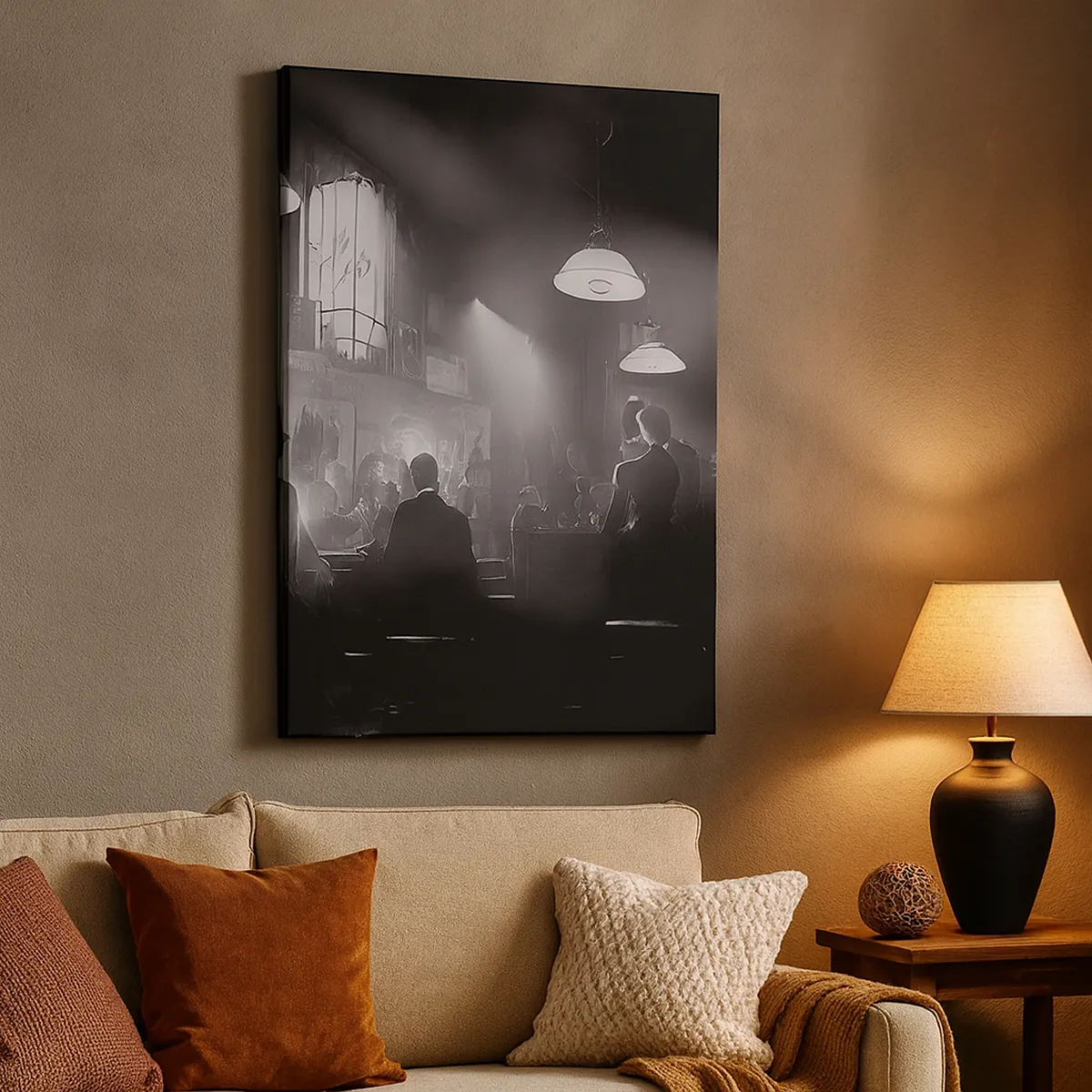 Schilderen op canvas - In jazz-sfeer - 45x80 cm