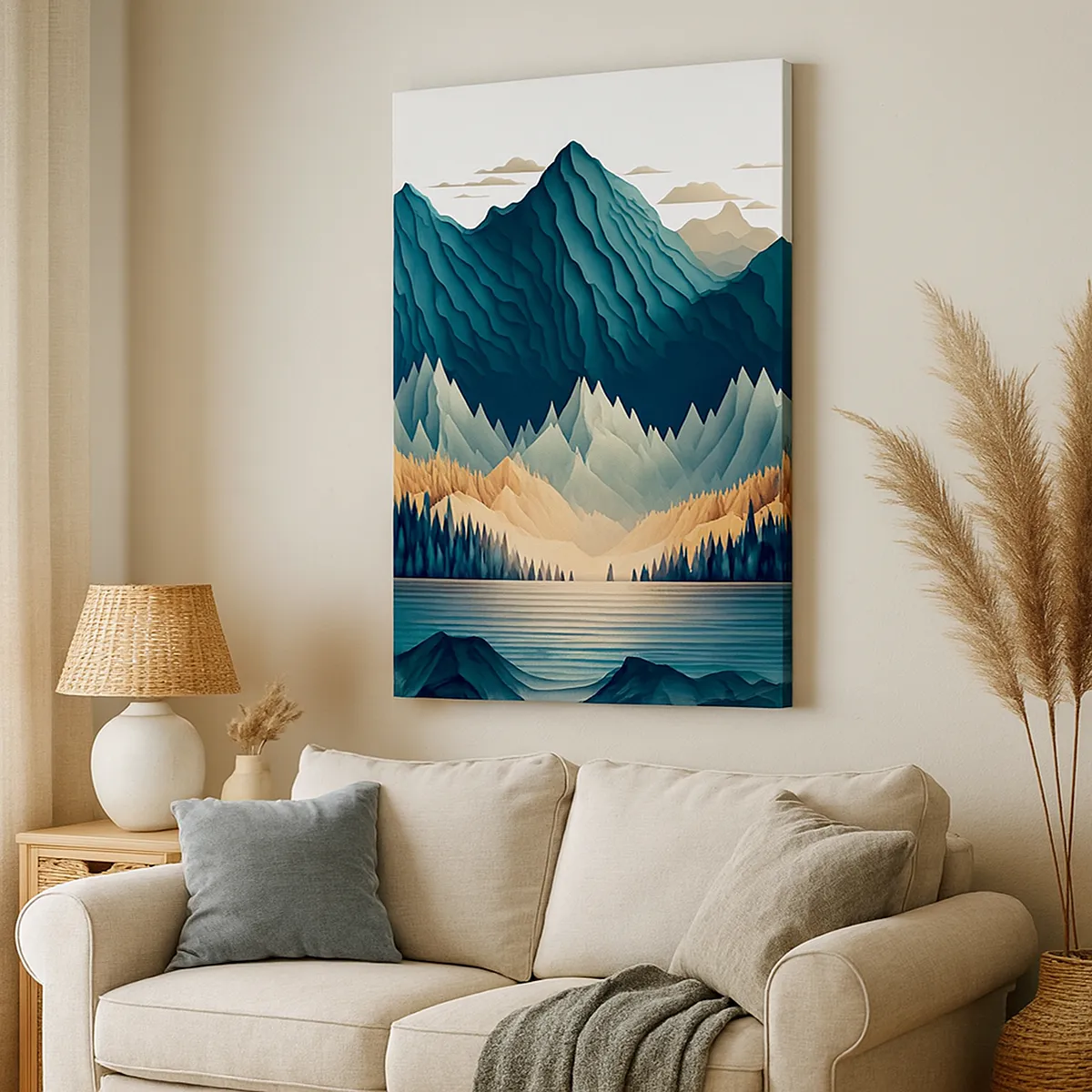 Schilderen op canvas - Perfect berglandschap - 50x70 cm