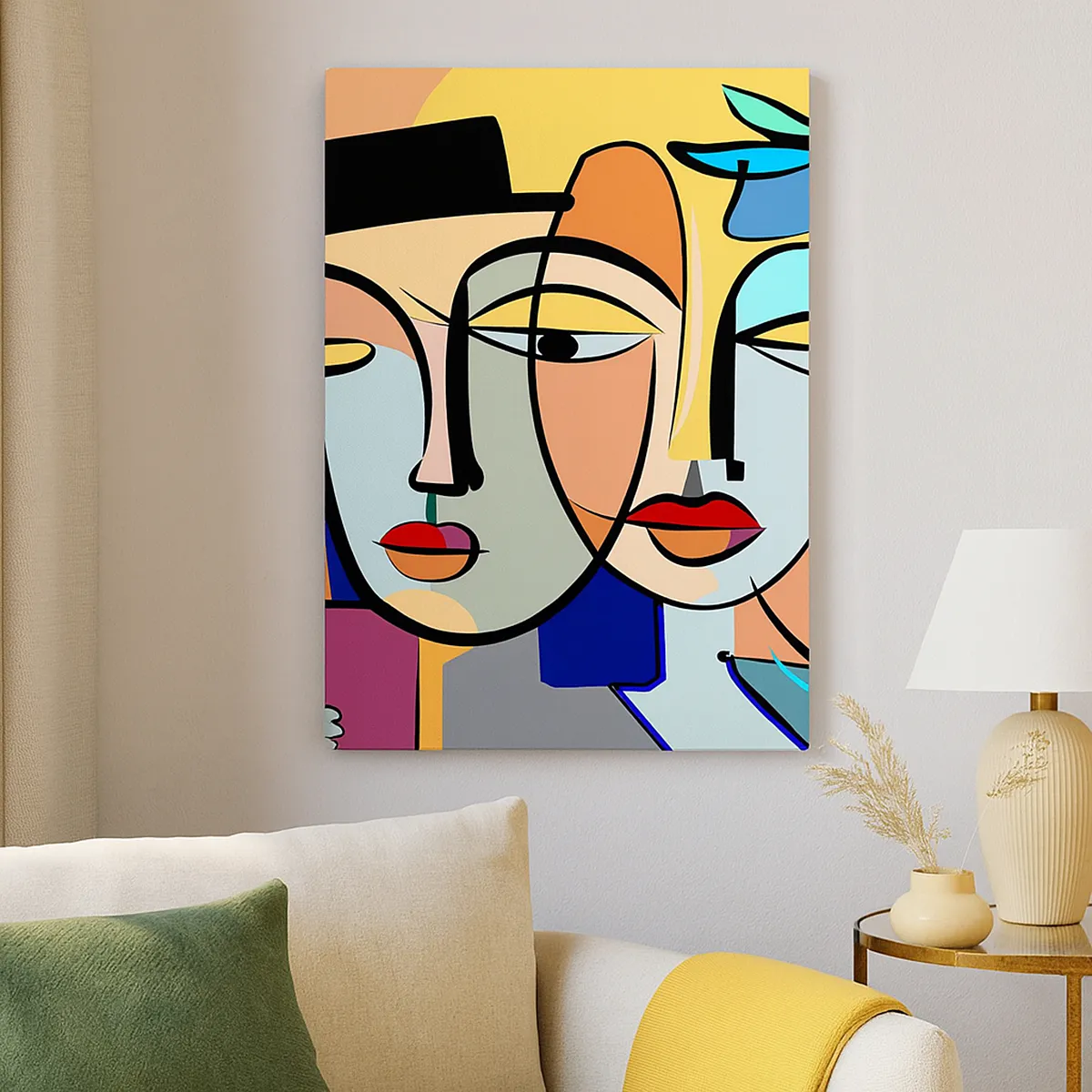 Bild auf Leinwand - Leinwandbild - Picassos randez vous - 45x80 cm