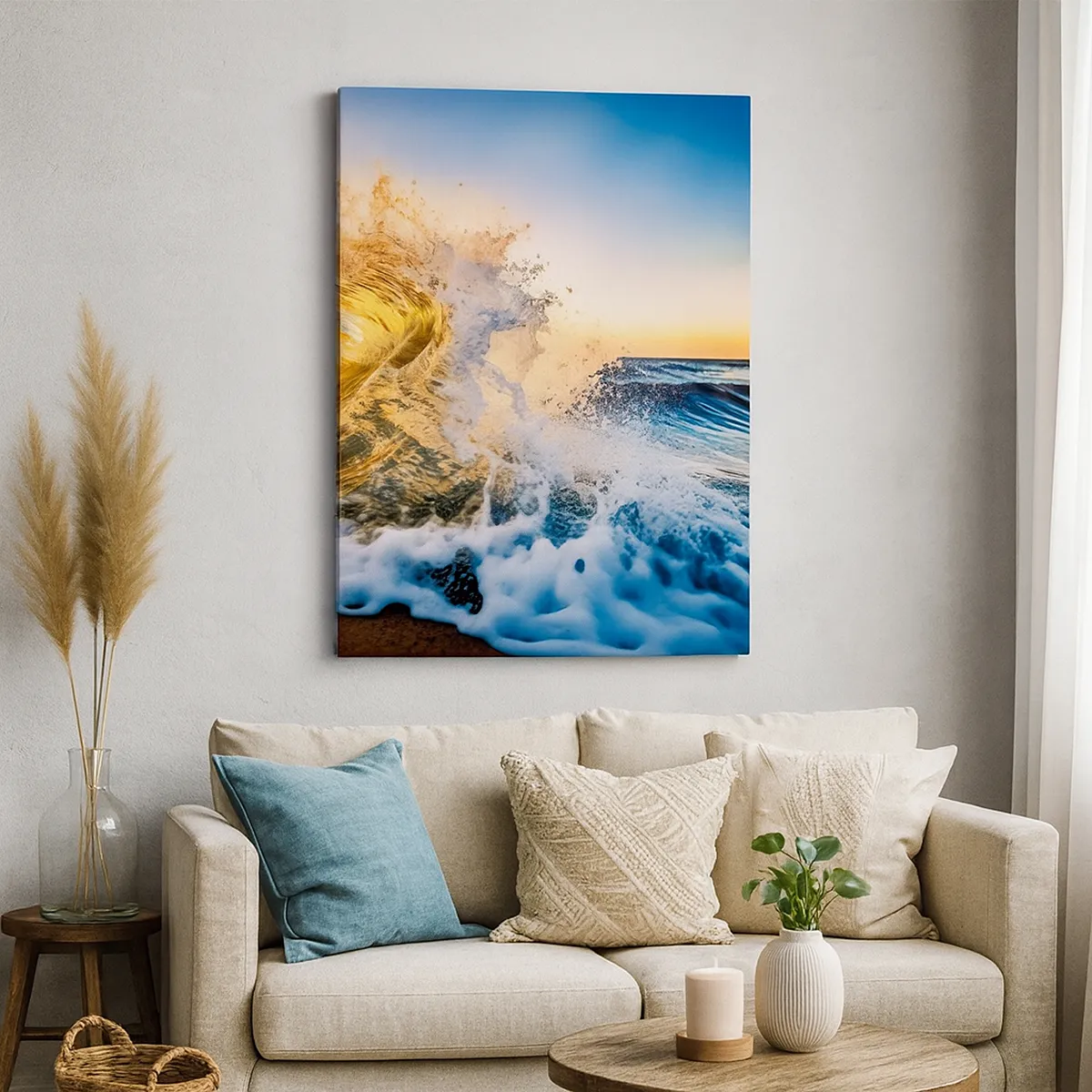 Canvastavla - Bild på duk - Lek i sanden - 50x70 cm