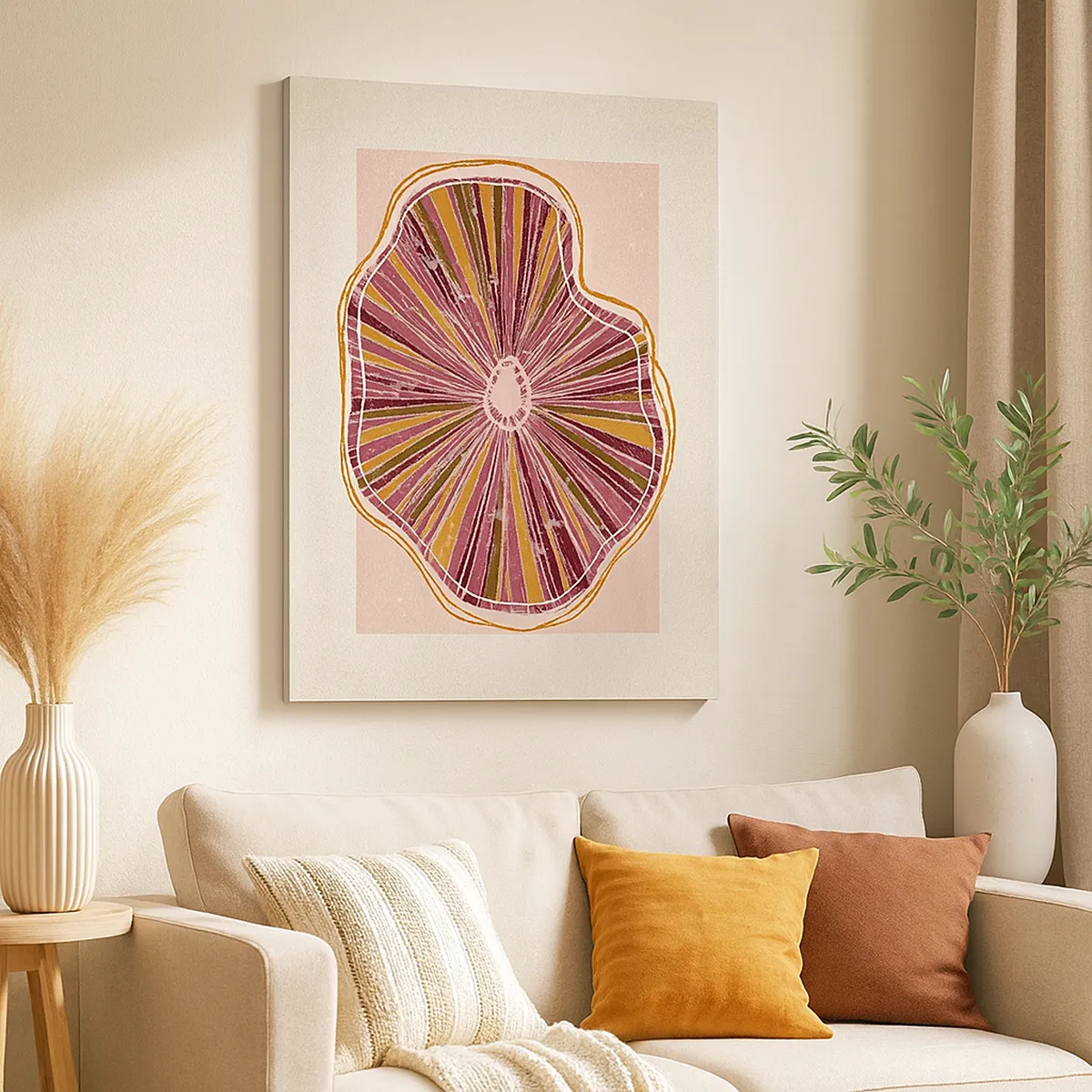 Quadro em tela - Abstração radiante - 70x100 cm