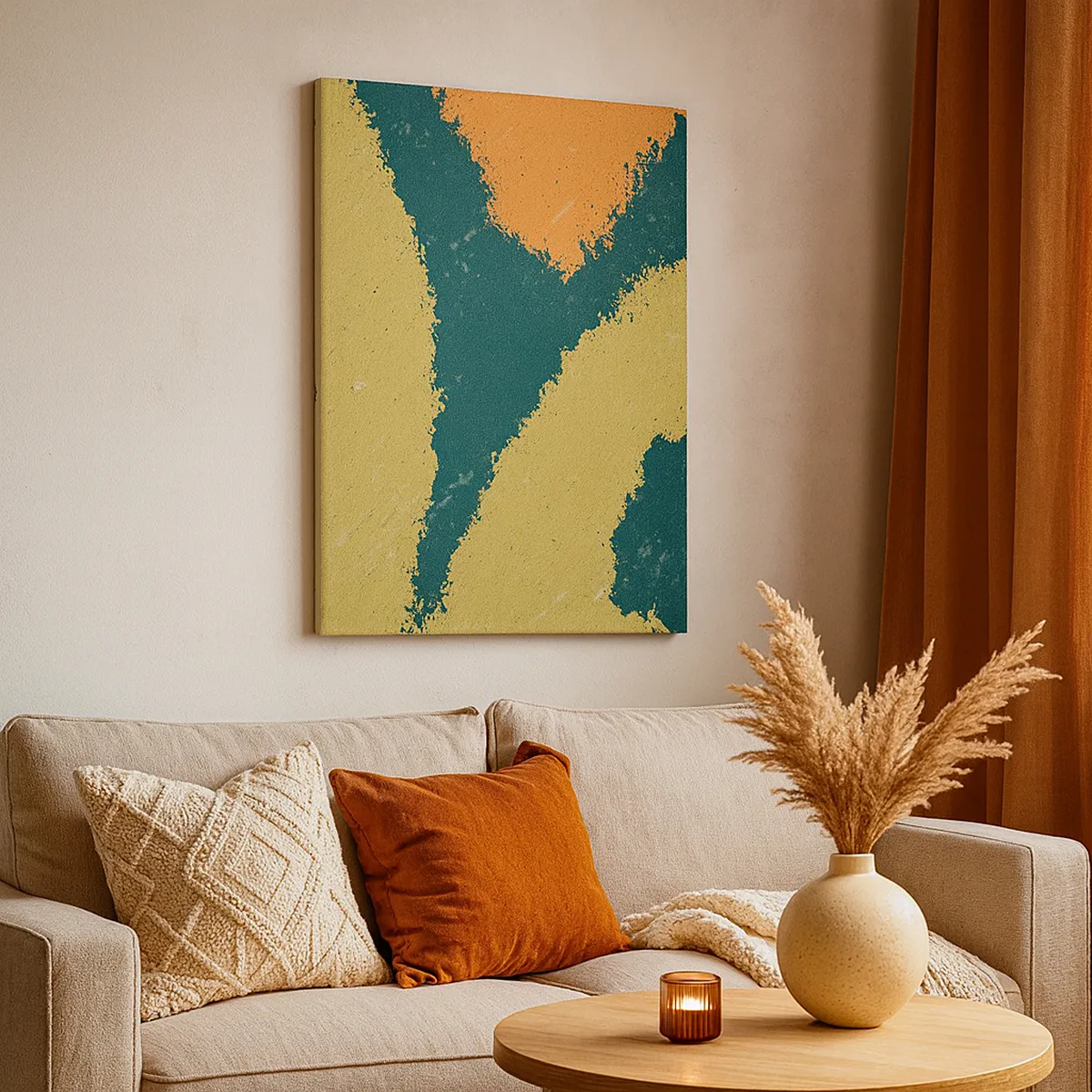 Lærredstryk - Billede på lærred - Abstraktion - i slowmotion - 55x100 cm