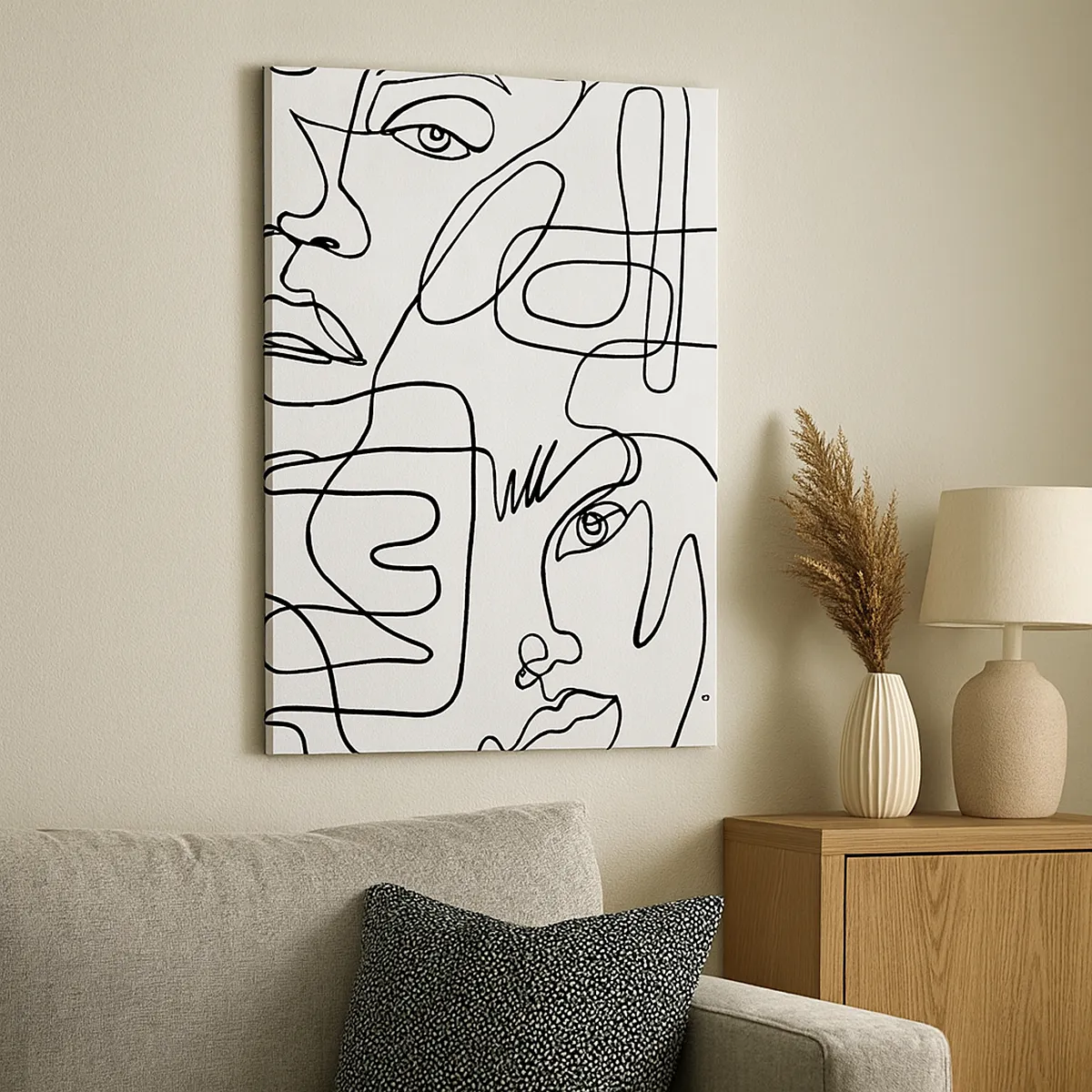 Impression sur toile - Image sur toile - Dans des émotions enchevêtrées - 45x80 cm