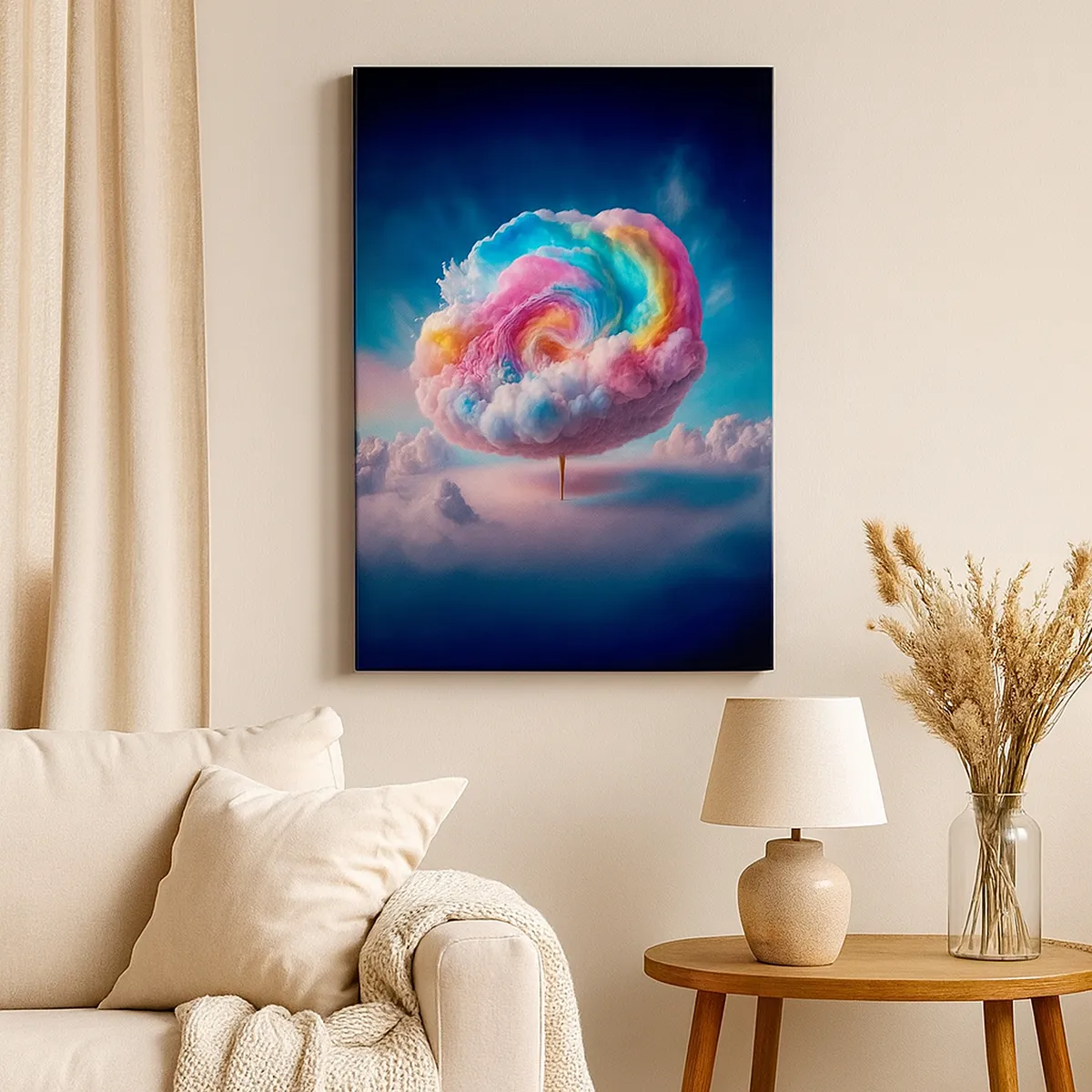 Lærredstryk - Billede på lærred - En drøm om en forlystelsespark - 45x80 cm