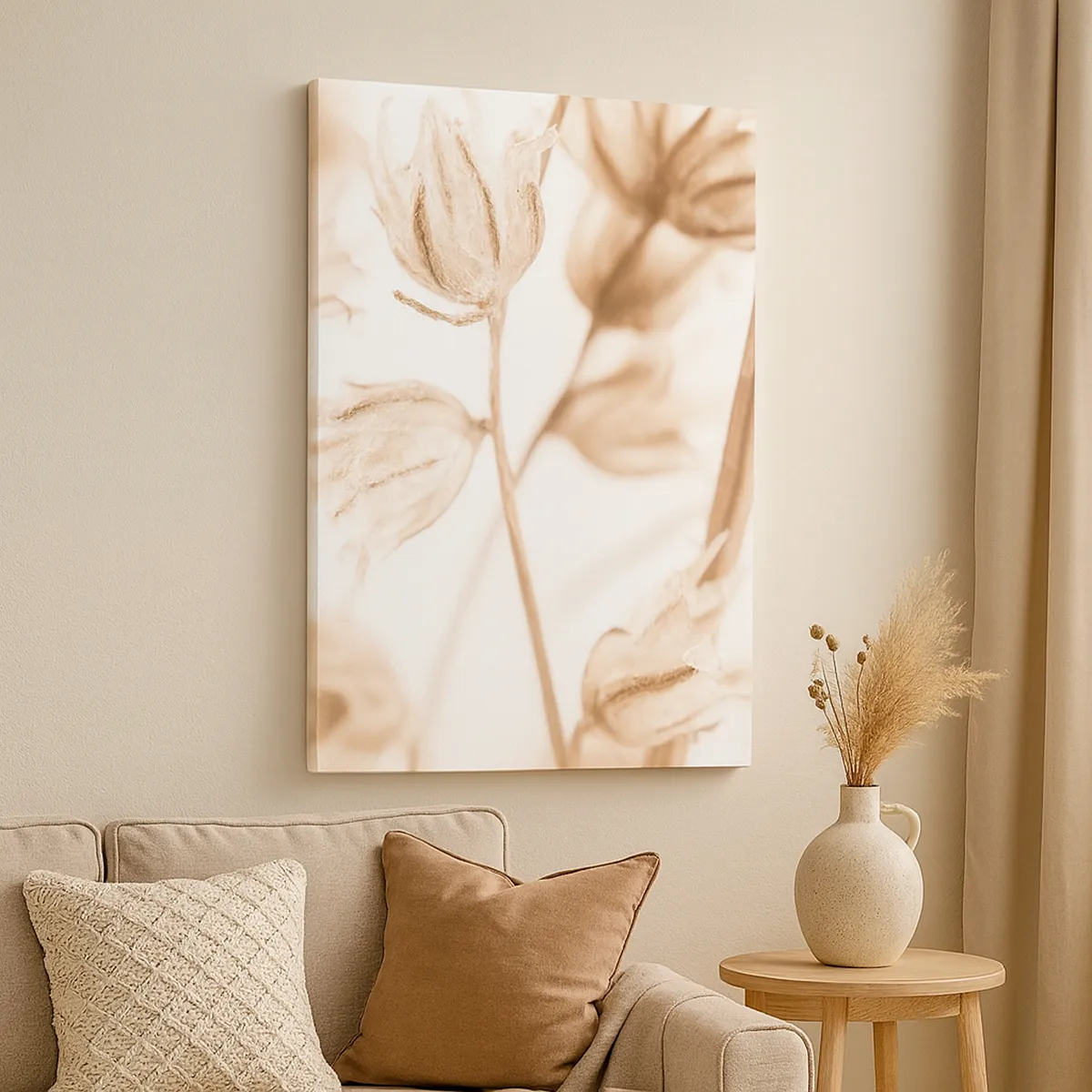 Bild auf Leinwand - Leinwandbild - Sie rufen am Ende des Sommers an - 65x120 cm