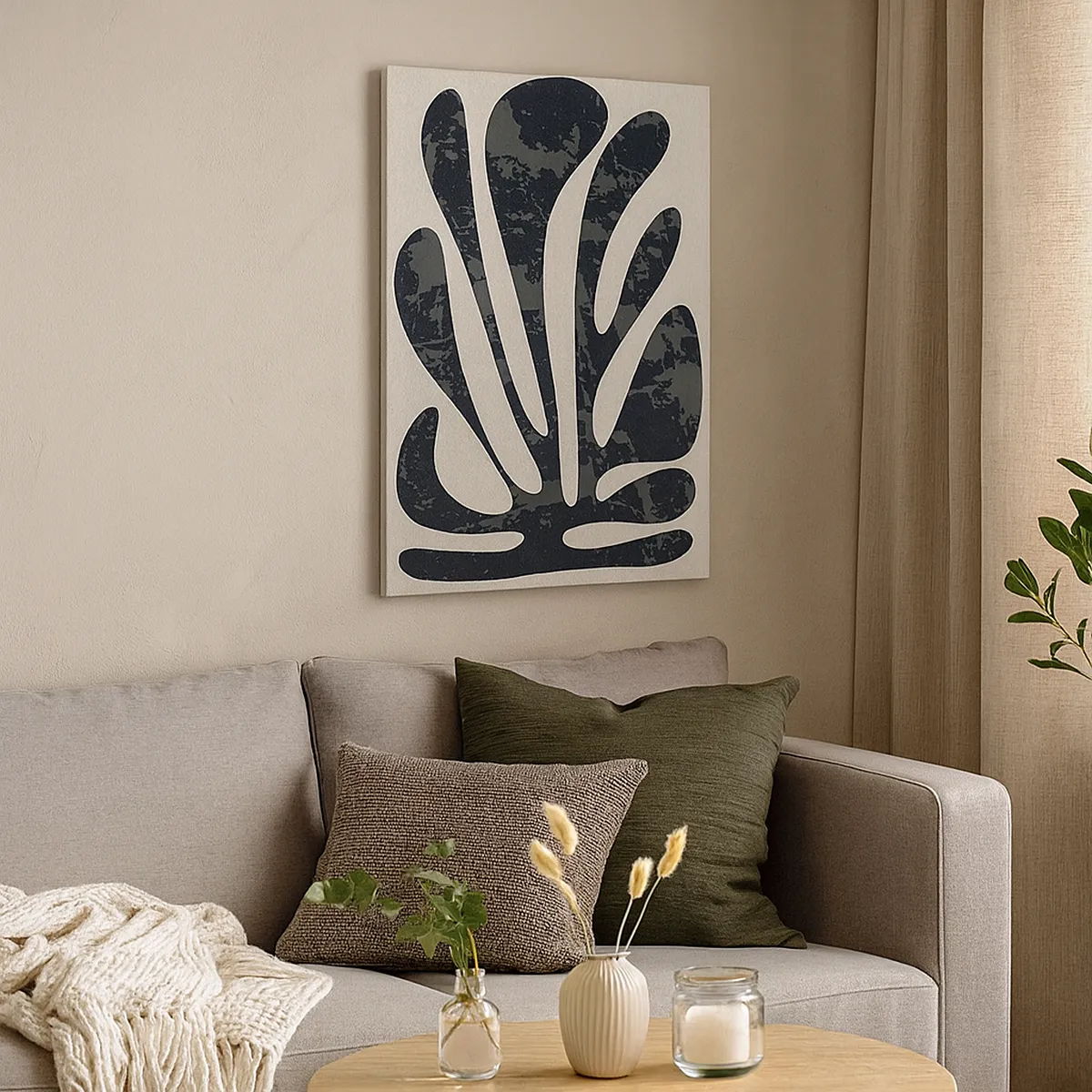 Quadro em tela - Abstração com vários dedos - 50x70 cm