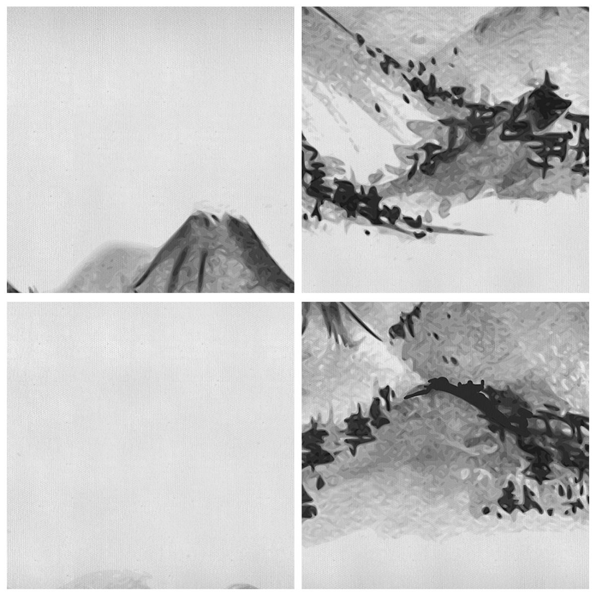 Tableau Déco Moderne Asie Montagnes - Impression Sur Toile 120x80cm - ARTTOR - Neuf