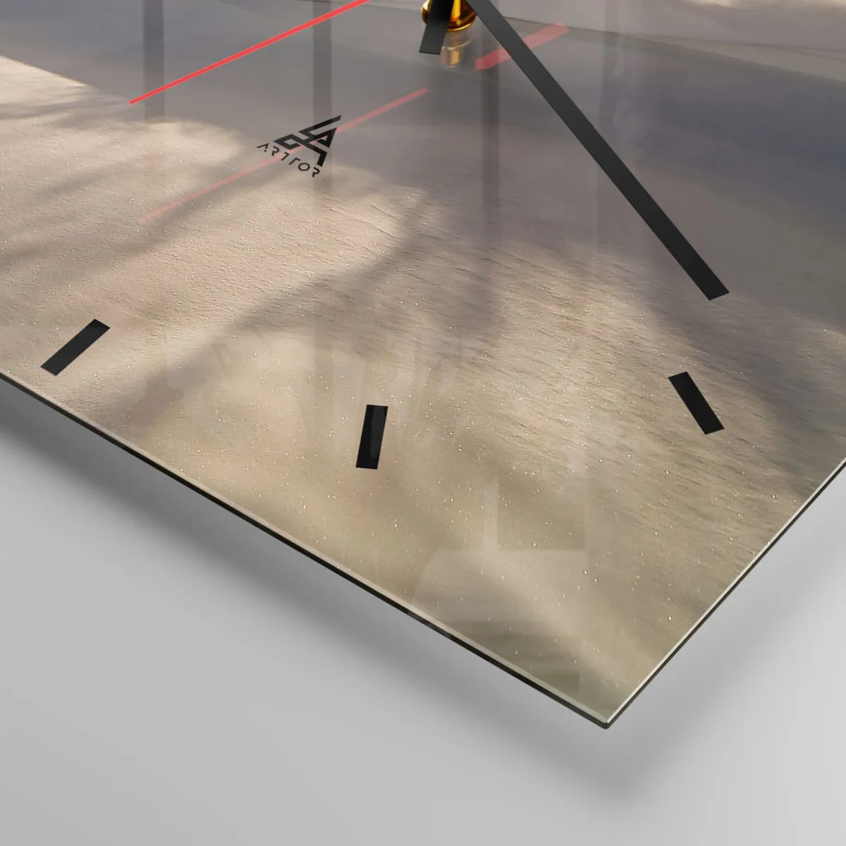 Wall clock - Clock on glass - Mountain Challenge Accepted - 30x30 cm