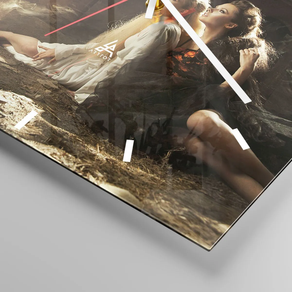 Ceas de perete - Ceas pe sticlă - Și poezia s-a născut - 30x30 cm