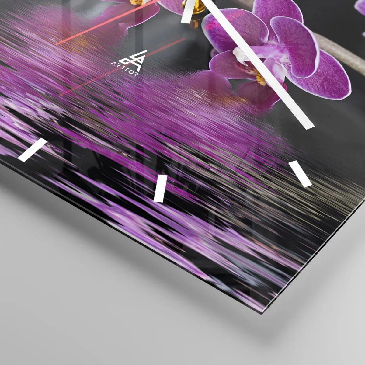 Falióra, Óra - Lila a szépség tükörképe - 40x40 cm