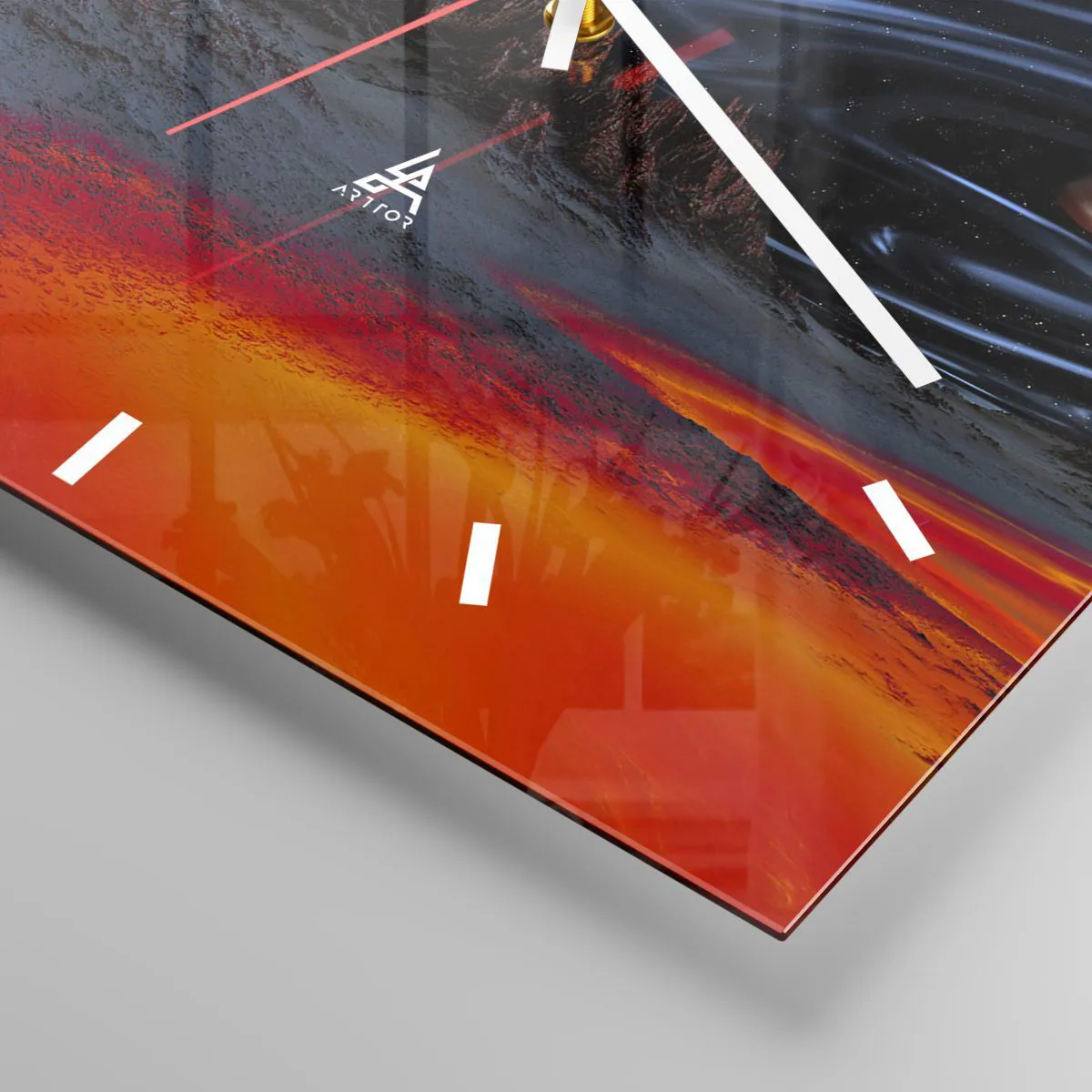 Reloj de pared - Reloj de vidrio - Mundo desconocido - 40x40 cm