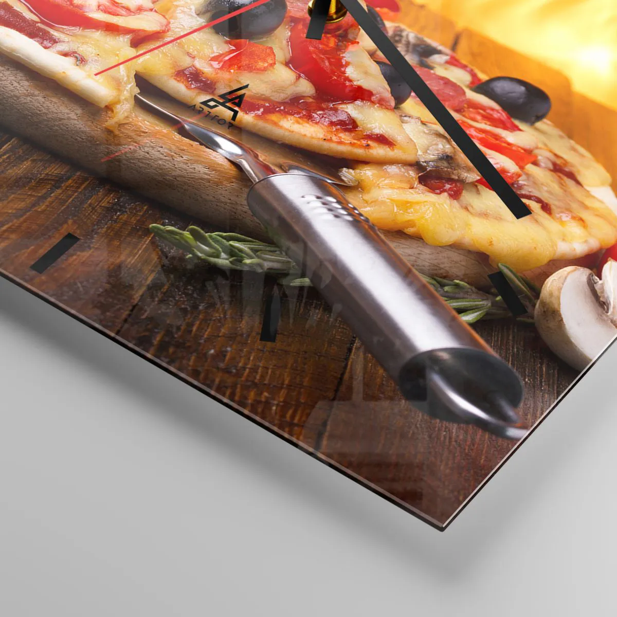 Ceas de perete - Ceas pe sticlă - From Italy with love - 30x30 cm