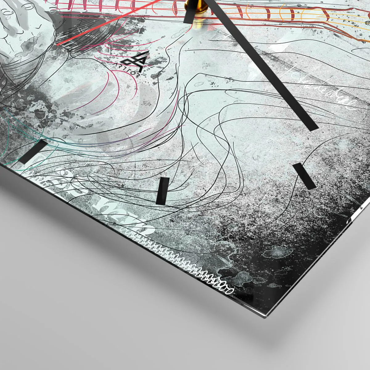 Nástenné hodiny - Na vlnách hudby - 40x40 cm