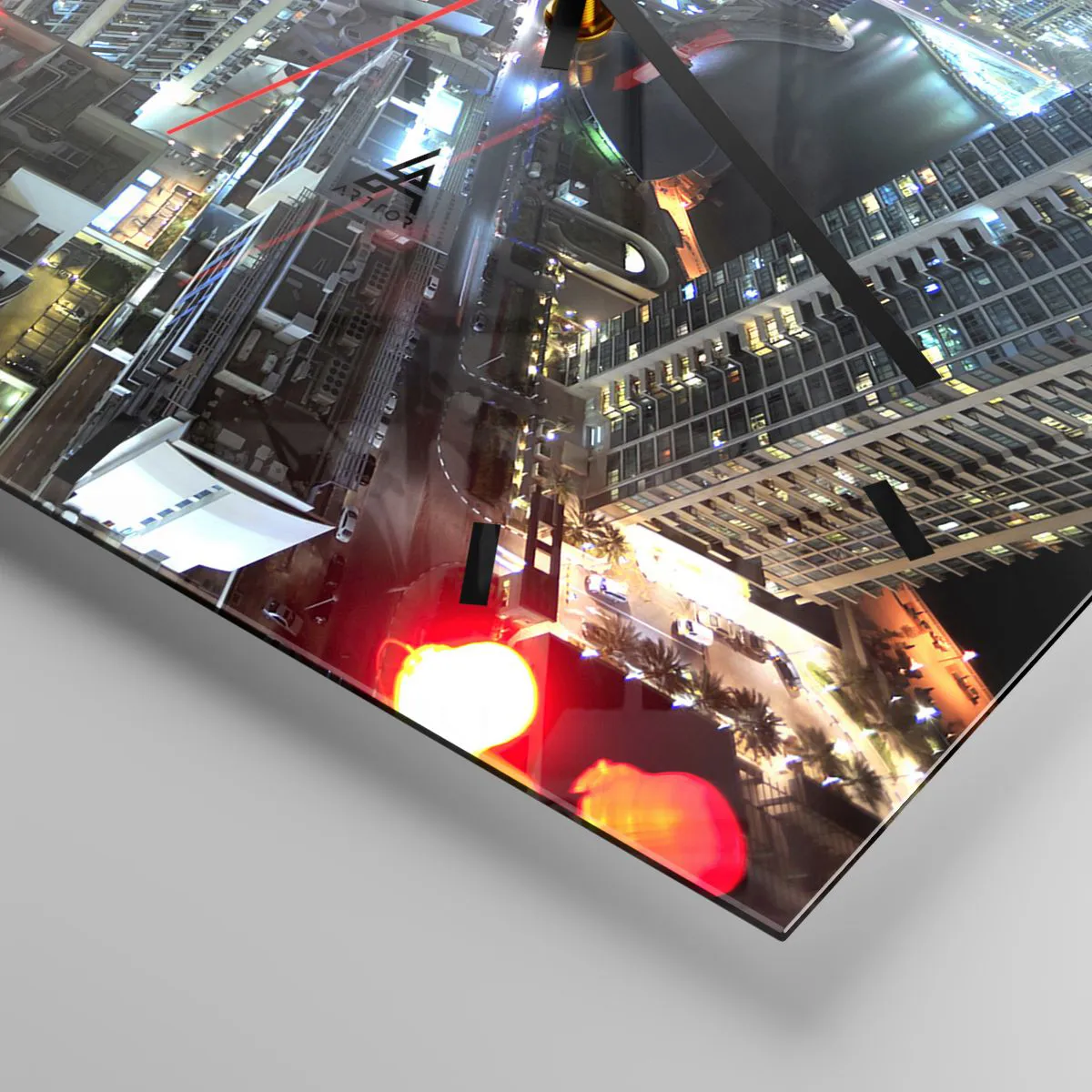 Wanduhr - Glasuhr - Ein Wunder in der Wüste - 40x40 cm