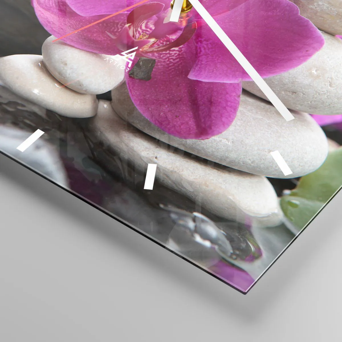 Wall clock - Clock on glass - You Are Already Resting - 30x30 cm