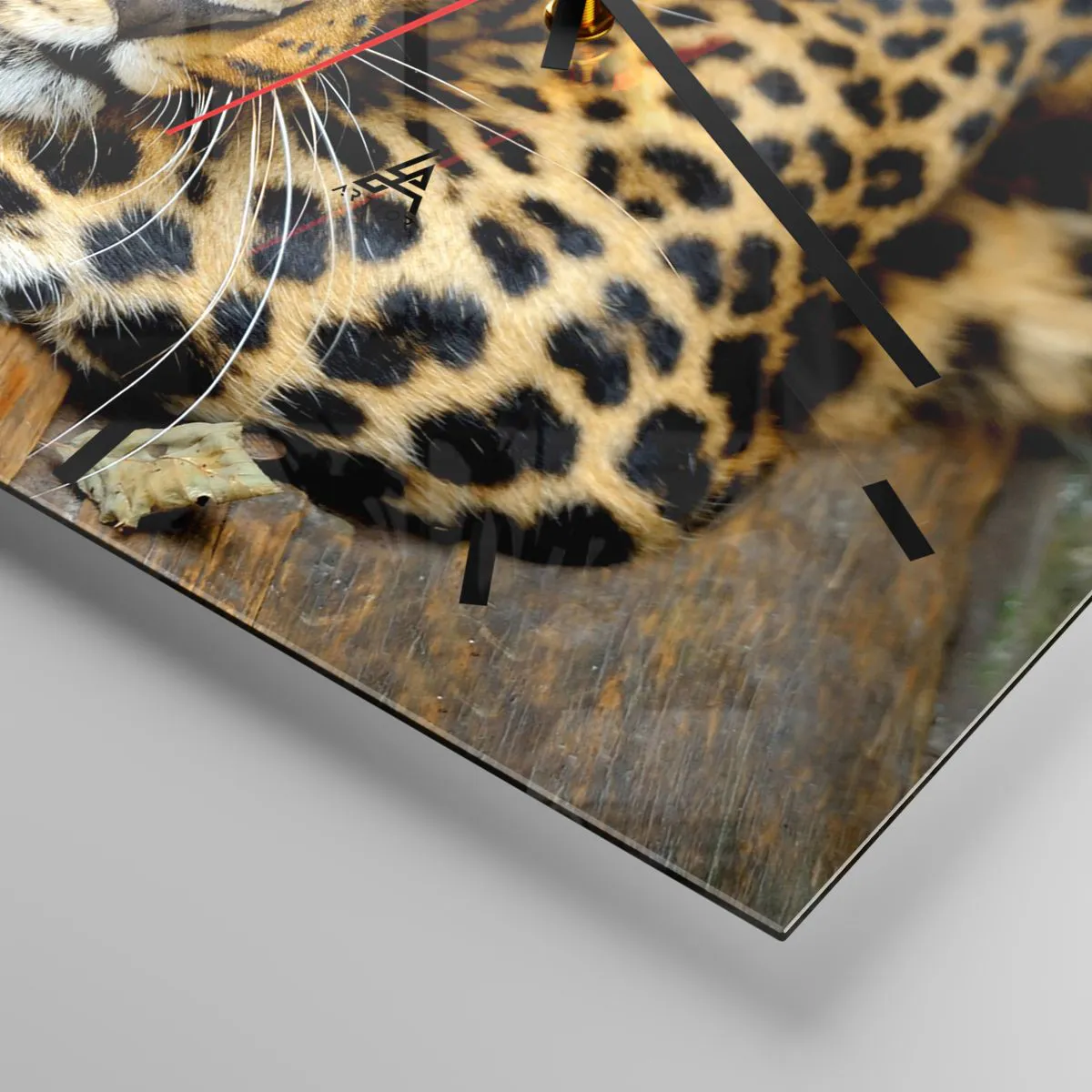 Wall clock - Clock on glass - Don't be Shy, Come Closer - 30x30 cm