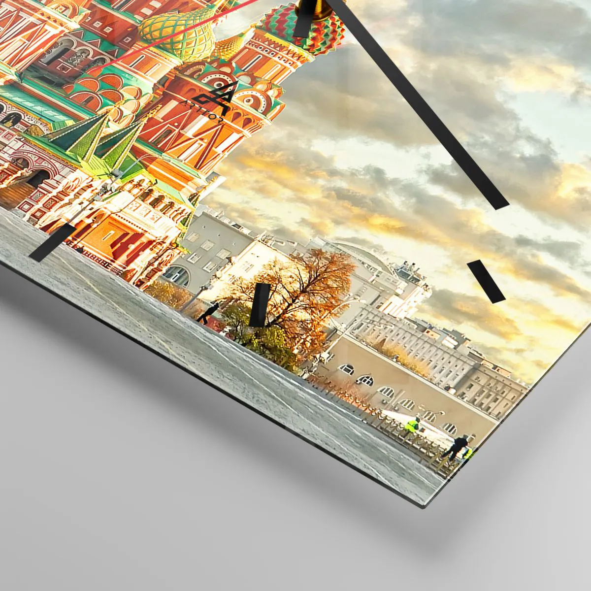 Horloge murale - Pendule murale - Une cathédrale colorée avec des dômes caractéristiques - 30x30cm - Même Disney ne l'aurait pas proposé - Décoration murale moderne pour le salon et la chambre ARTTOR