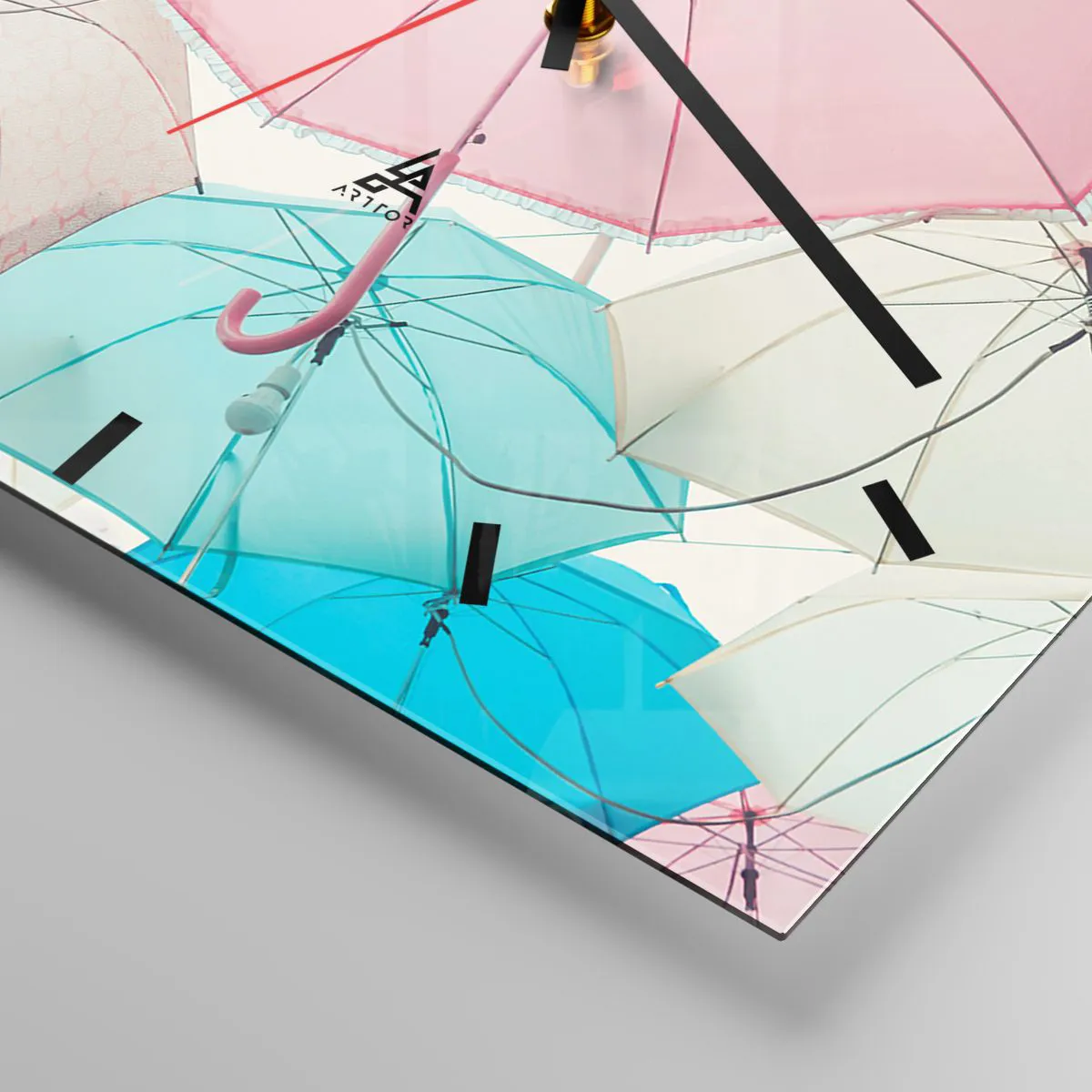 Zegar ścienny - Czasem słońce, czasem deszcz - 40x40 cm