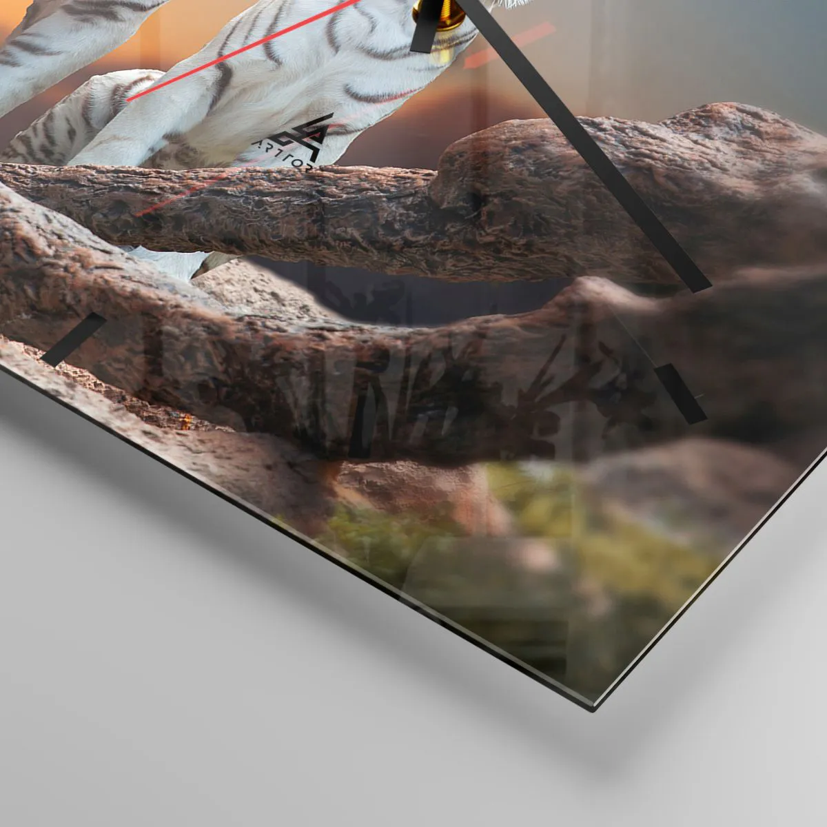 Väggklocka - Klocka på glas - Helt som i Narnia - 30x30 cm