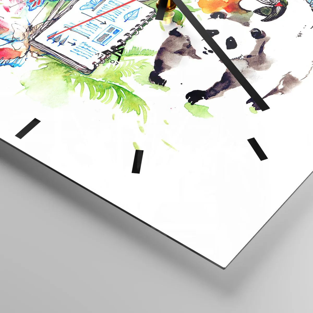 Relógio de parede - Relógio em vidro - Através da lente do viajante - 30x30 cm