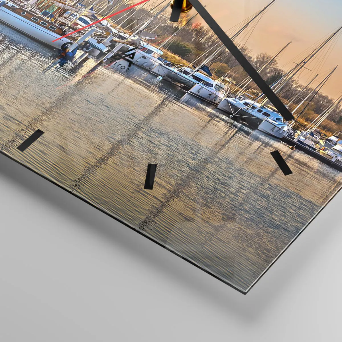 Ceas de perete - Ceas pe sticlă - Vântul trebuie să doarmă și el - 30x30 cm