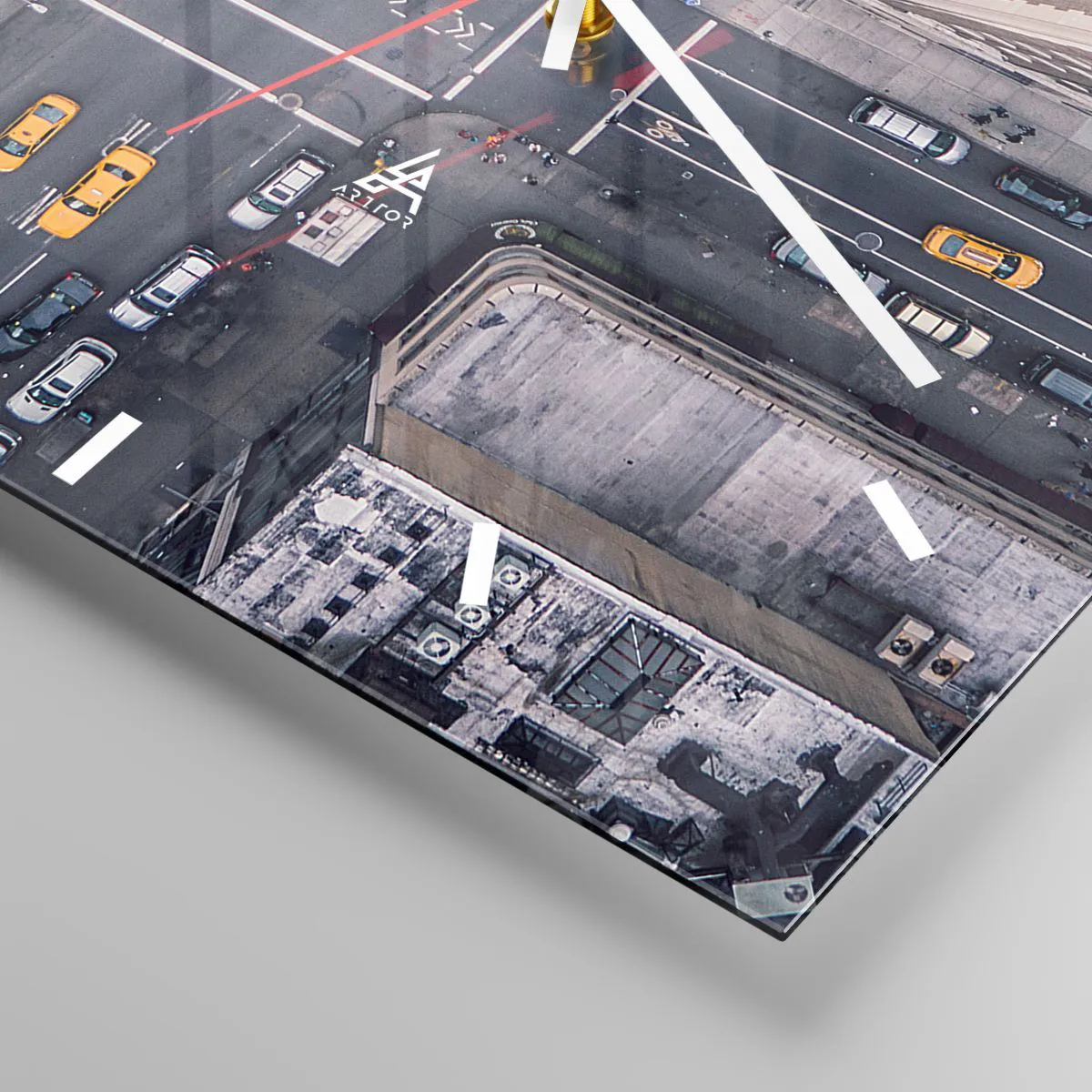 Wall clock - Clock on glass - Simple Choice - 30x30 cm