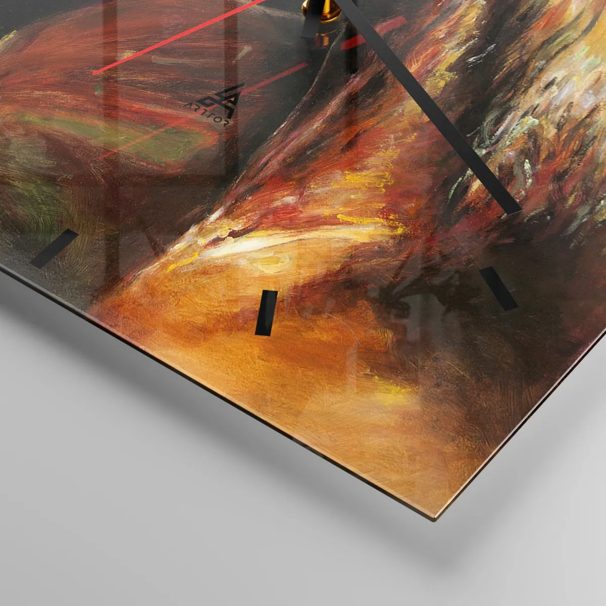 Wall clock - Clock on glass - Twice More Charm - 30x30 cm