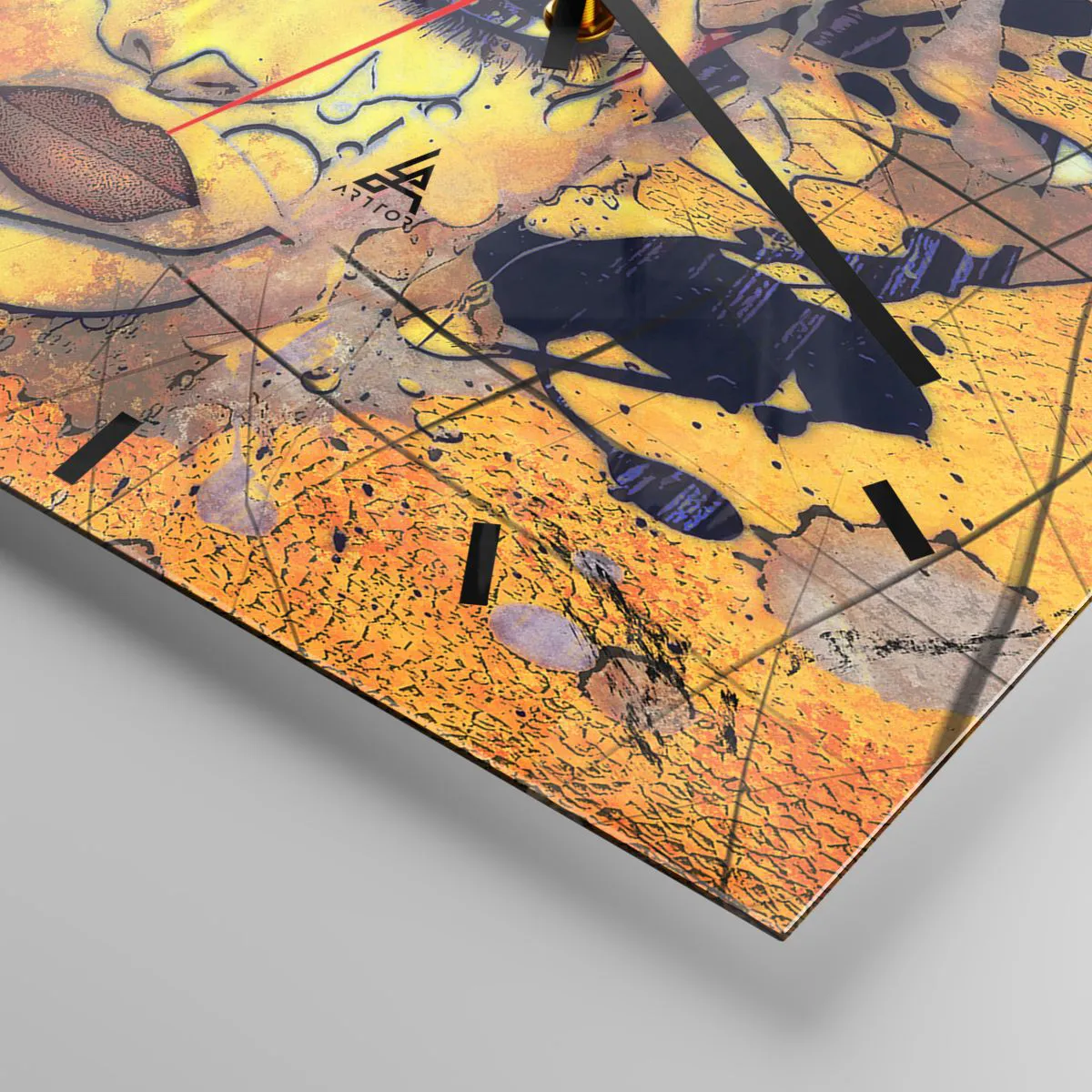 Ceas de perete - Ceas pe sticlă - Frumusețe însorită - 30x30 cm