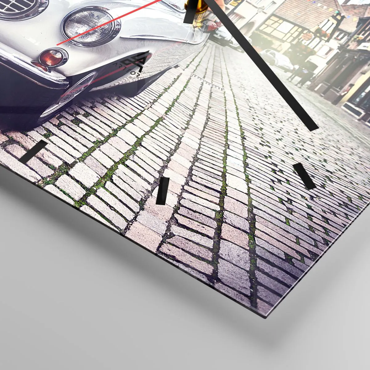 Zegar ścienny - Przeszłość to dziś - 40x40 cm