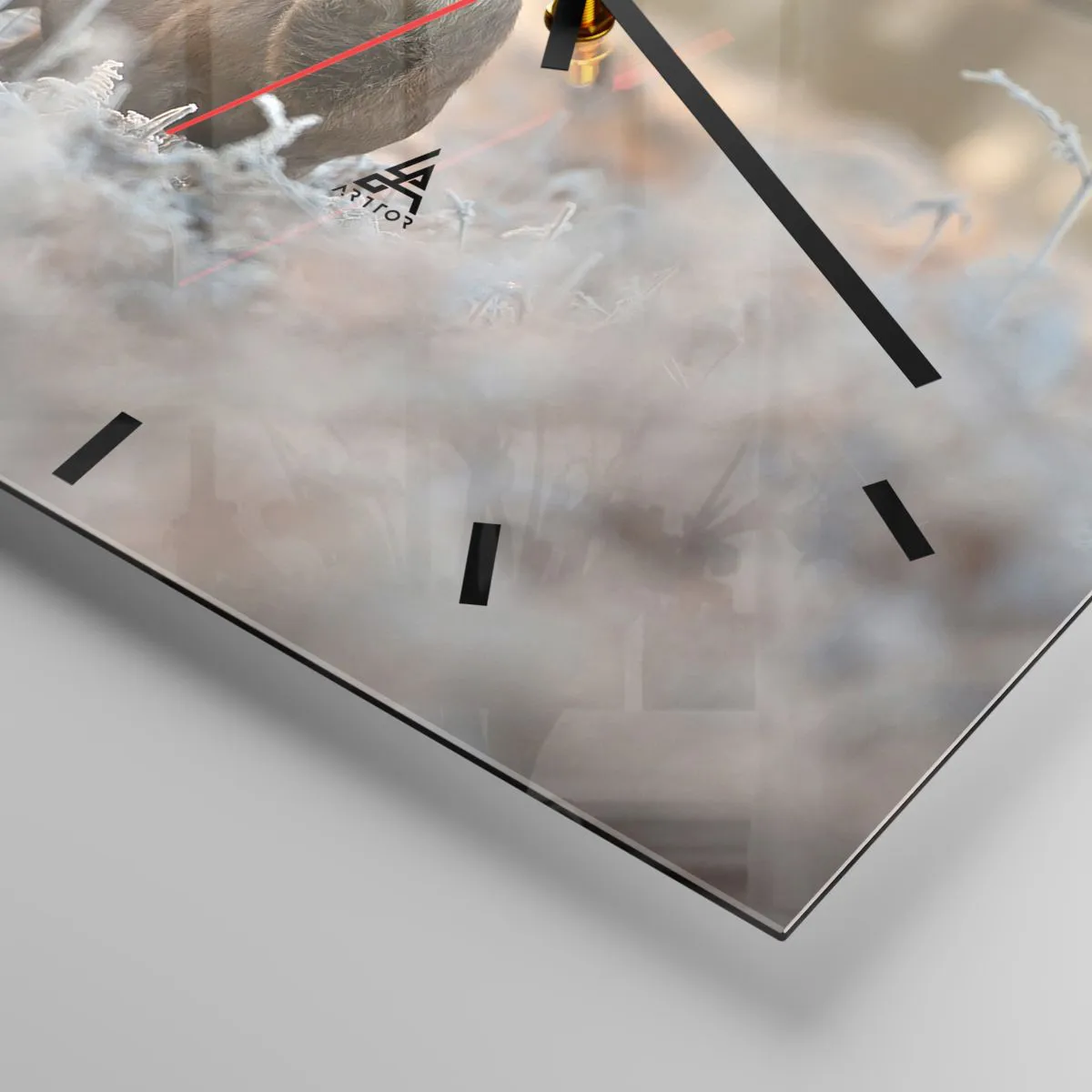 Relógio de parede - Relógio em vidro - Uma manhã fresca - 30x30 cm