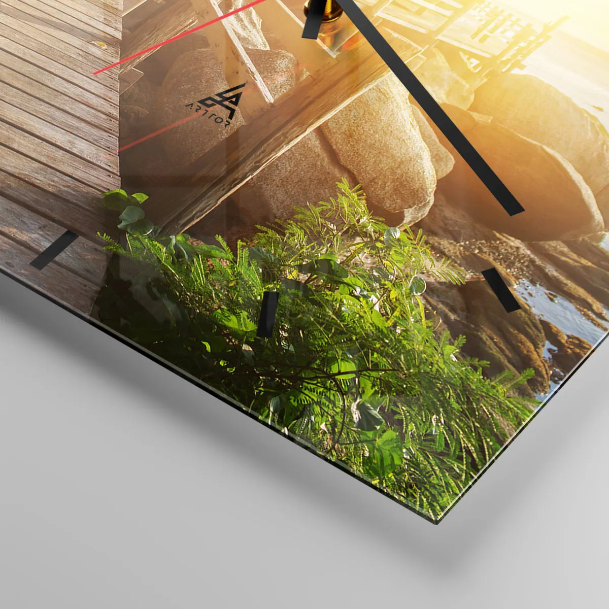 Wanduhr - Glasuhr - Noch eine Wendung, ein weiteres Wunder - 40x40 cm