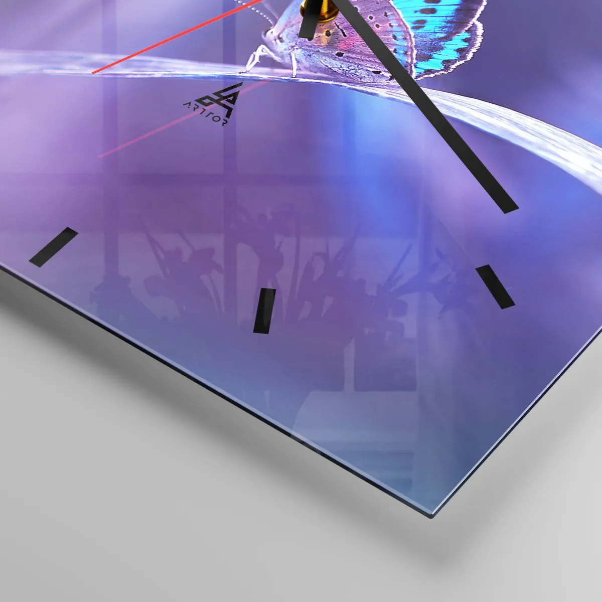 Reloj de pared - Reloj de vidrio - Una joya de la naturaleza - 40x40 cm