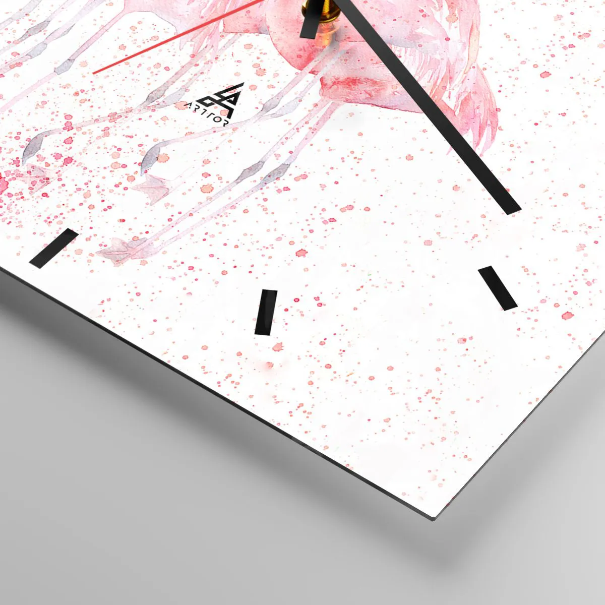 Nástenné hodiny - Ružový ansámbl - 40x40 cm