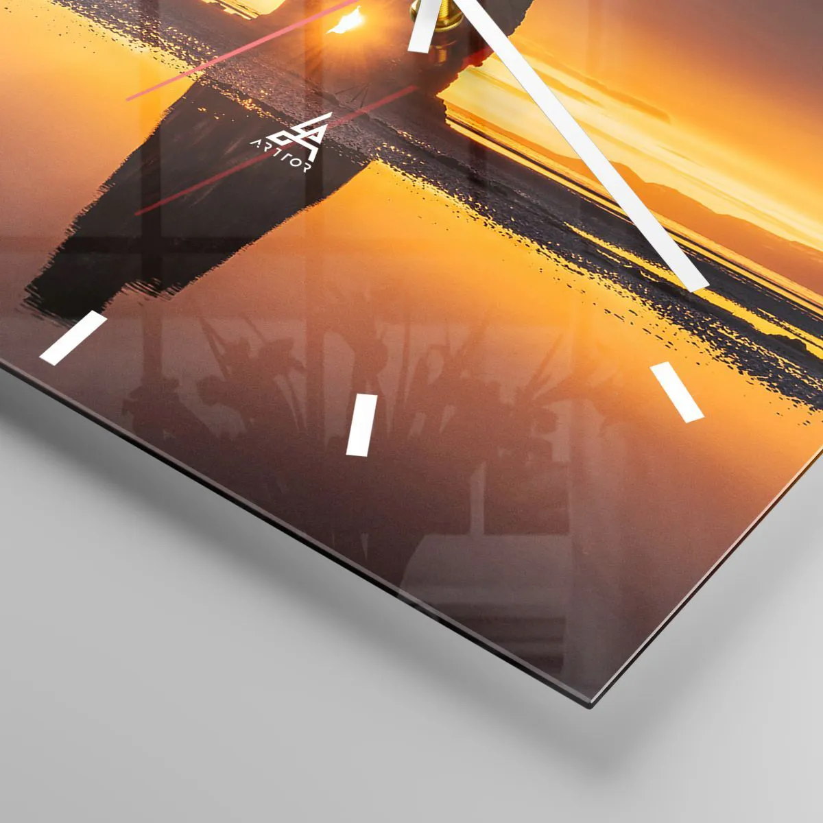 Relógio de parede - Relógio em vidro - Só você e a natureza - 30x30 cm