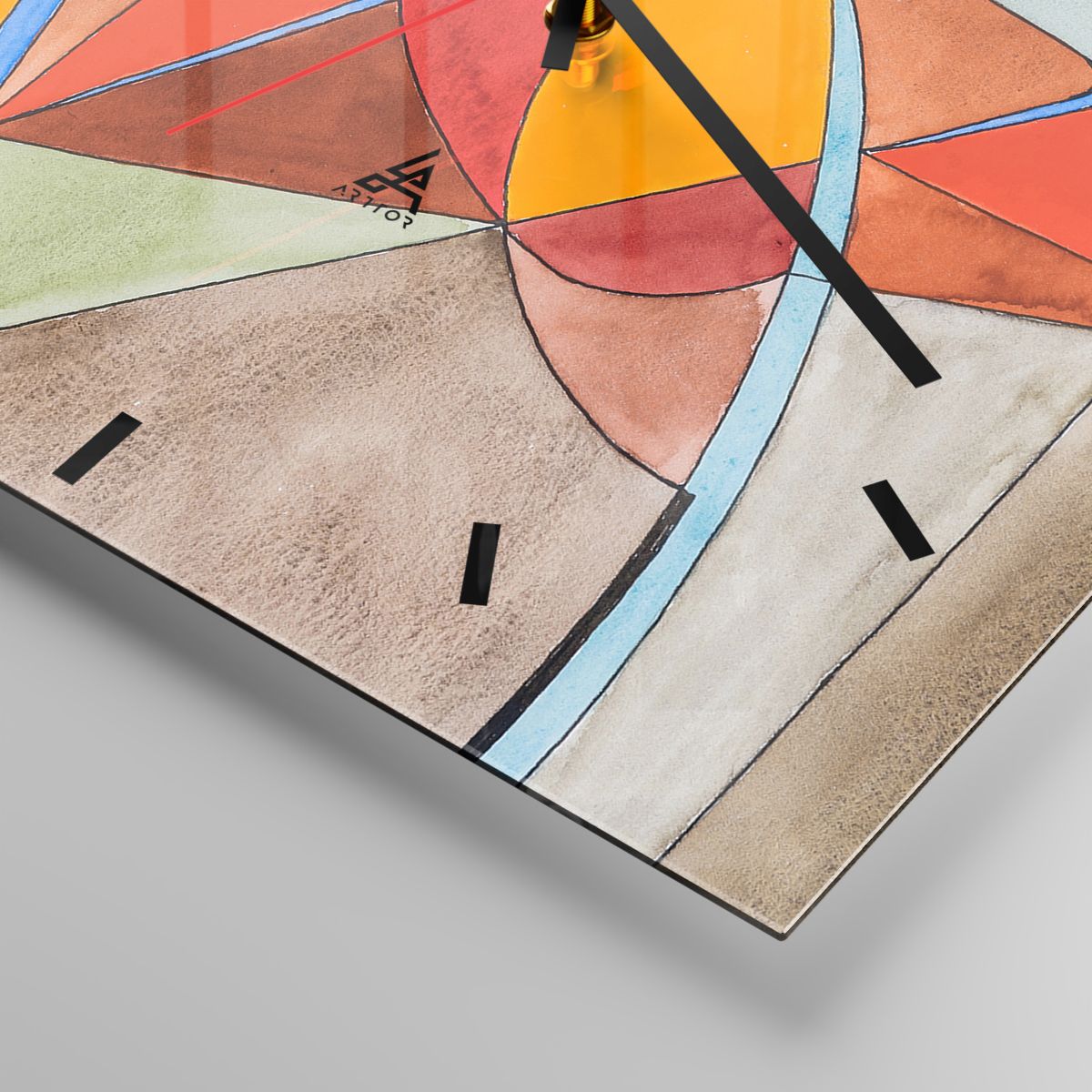 Orologio da parete Arttor - Carosello, carosello dei sogni - Quadrante con  trattini, Forma: Quadrato - 30x30 cm - Astrazione, Arte, Modello Moderno
