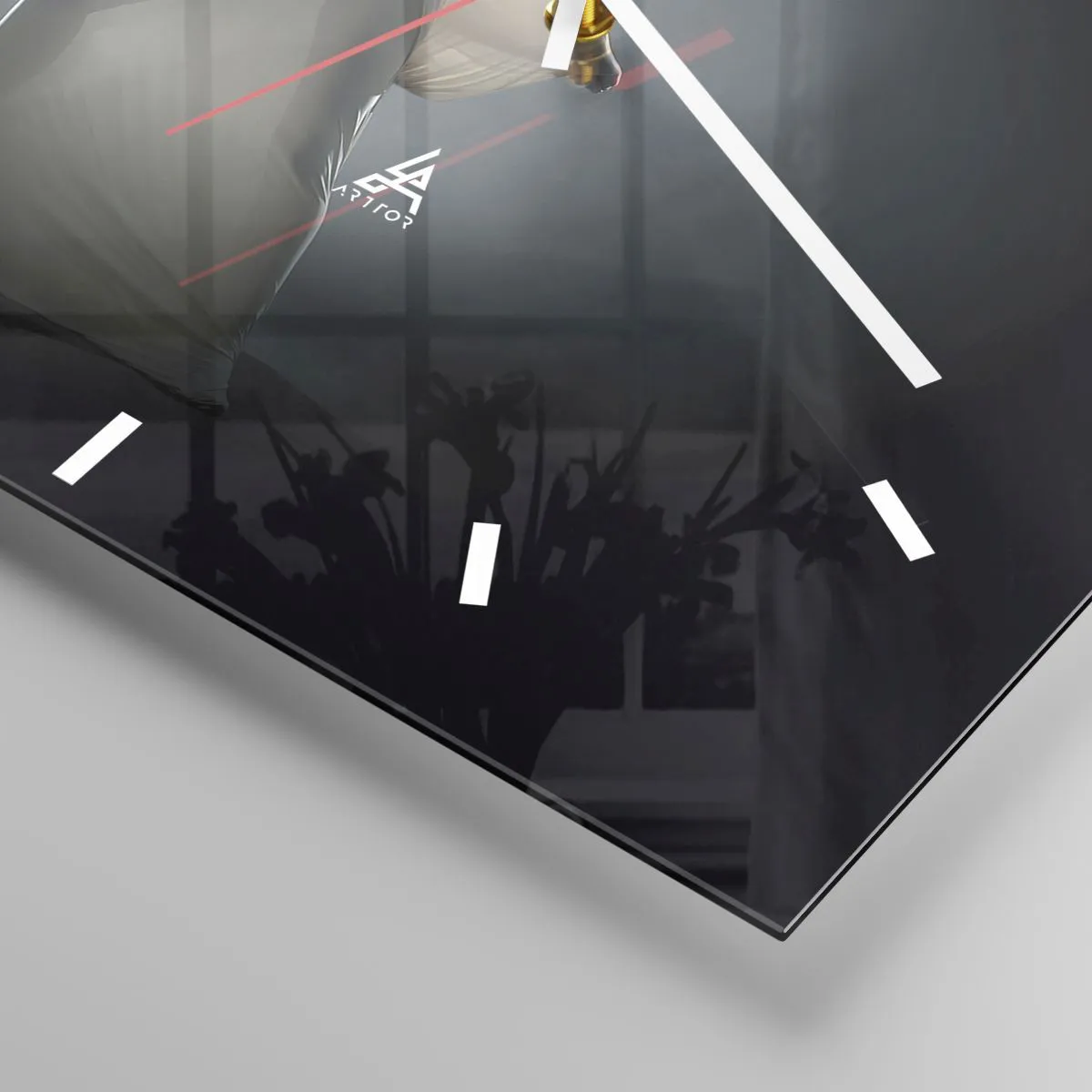 Wall clock - Clock on glass - Hidden Desires - 30x30 cm