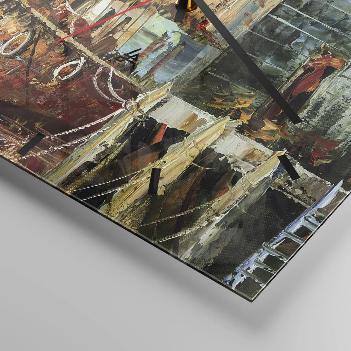 Ceas de perete - Ceas pe sticlă - Întoarcere pașnică - 30x30 cm