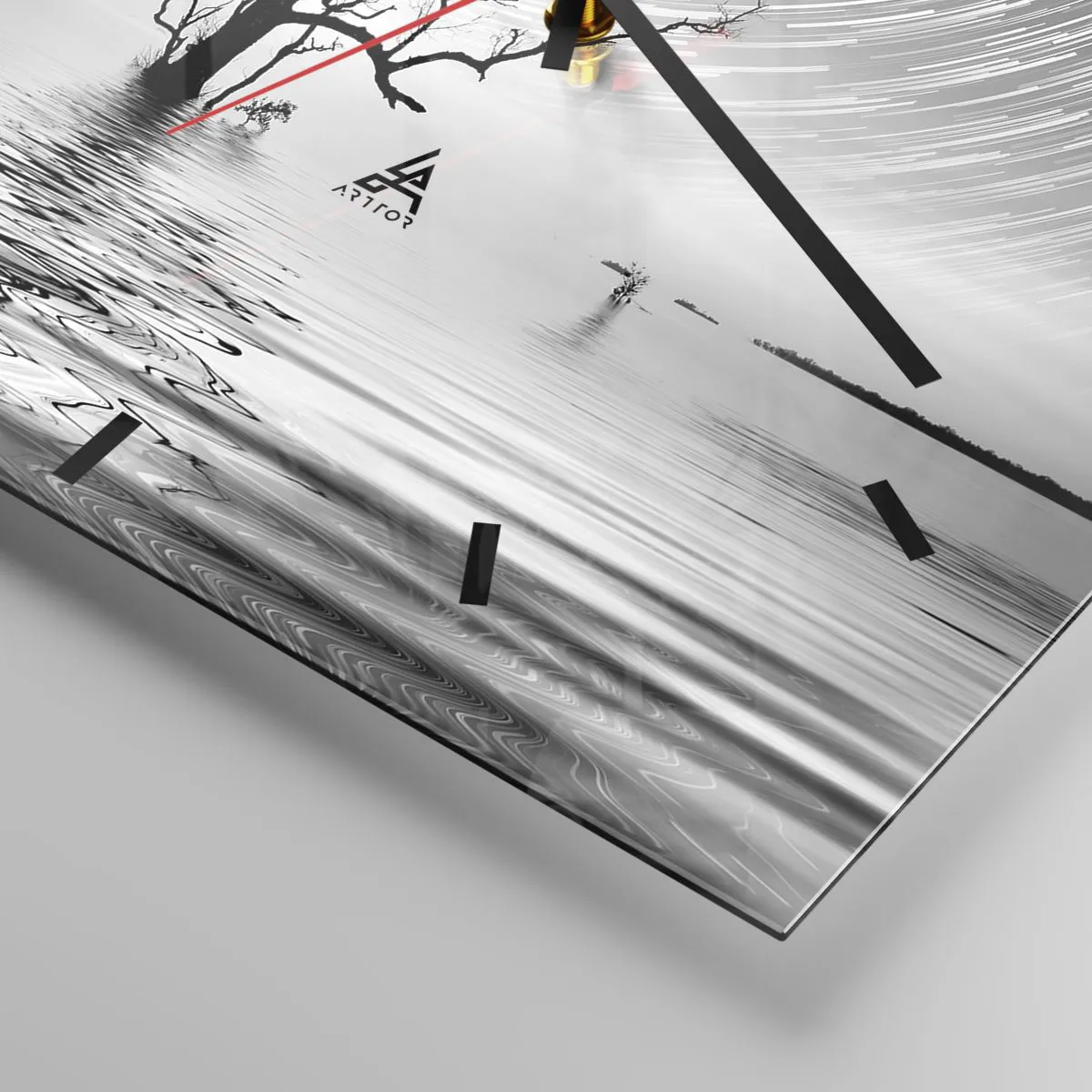 Ceas de perete - Ceas pe sticlă - O simfonie a naturii - 40x40 cm