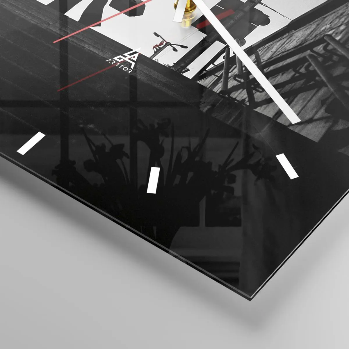 Horloge murale - Pendule murale - Pèlerinage urbain - 40x40 cm