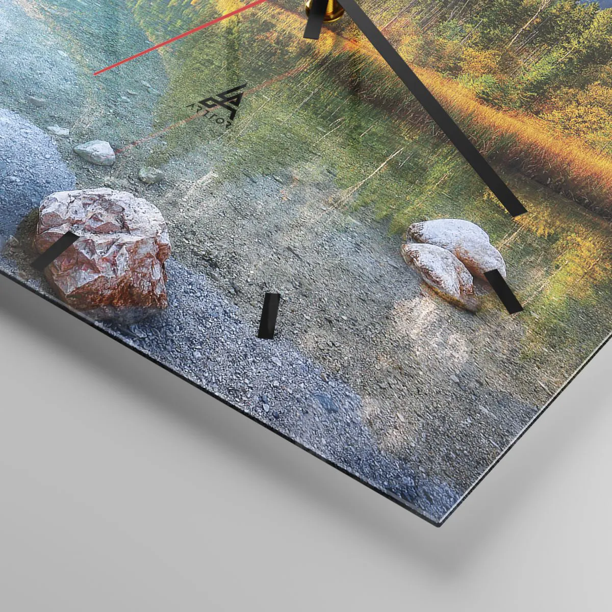 Ceas de perete - Ceas pe sticlă - Blândețea toamnei - 40x40 cm