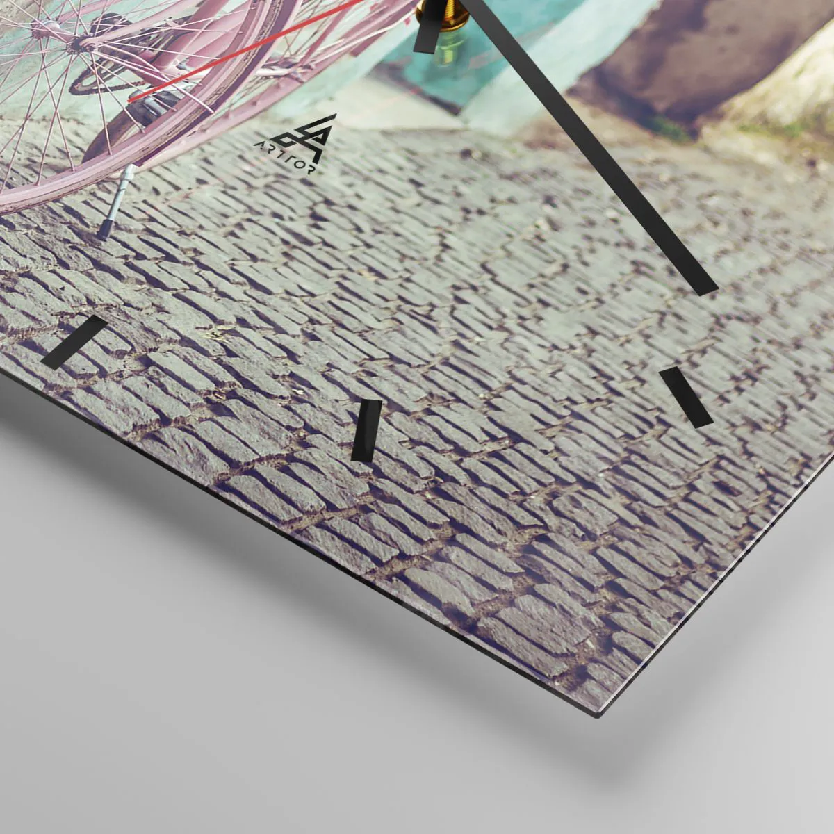 Ceas de perete - Ceas pe sticlă - Mă întorc imediat - 40x40 cm