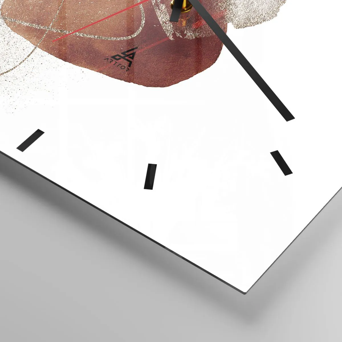 Ceas de perete - Ceas pe sticlă - Compoziție ovală - 30x30 cm