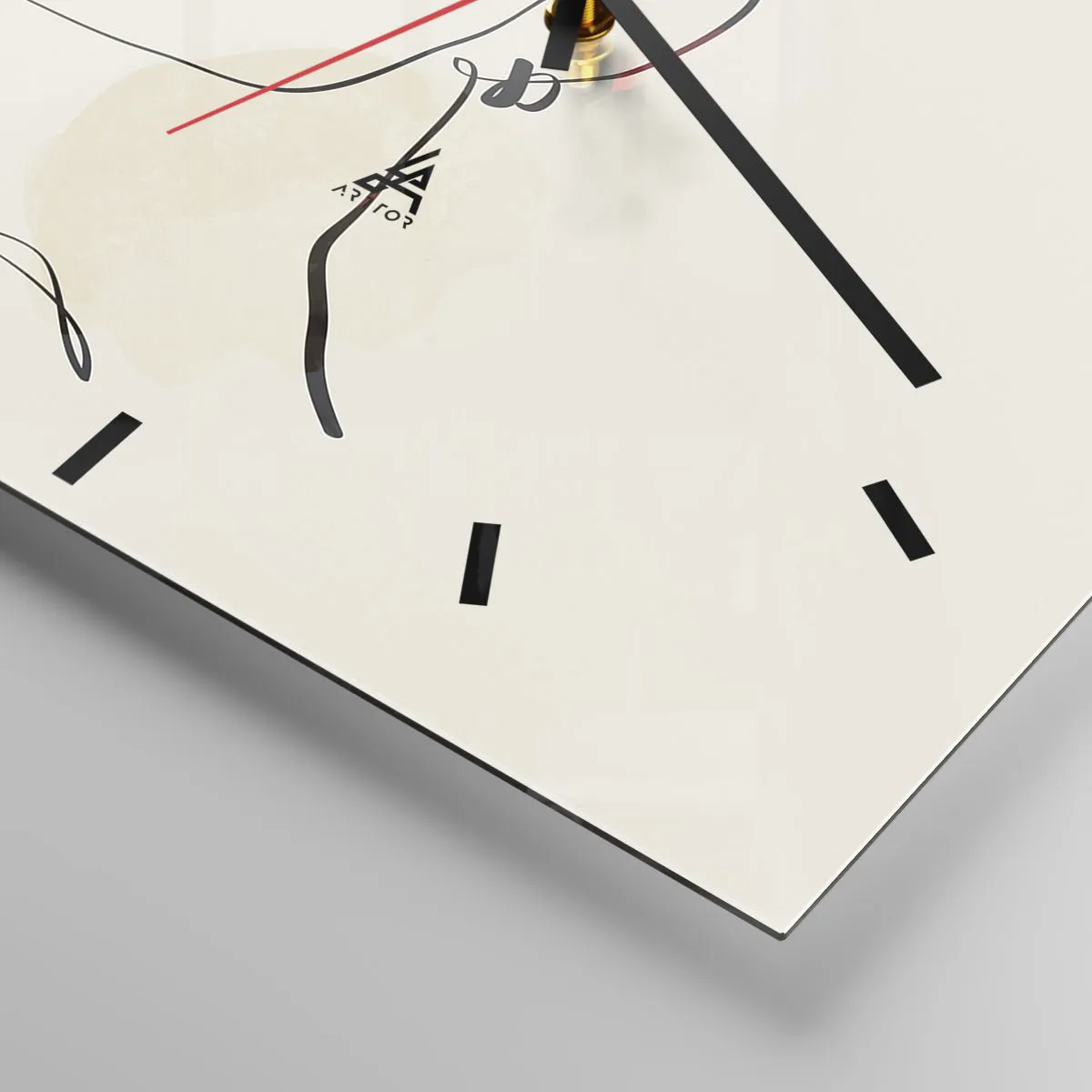 Ceas de perete - Ceas pe sticlă - O privire mândră - 40x40 cm