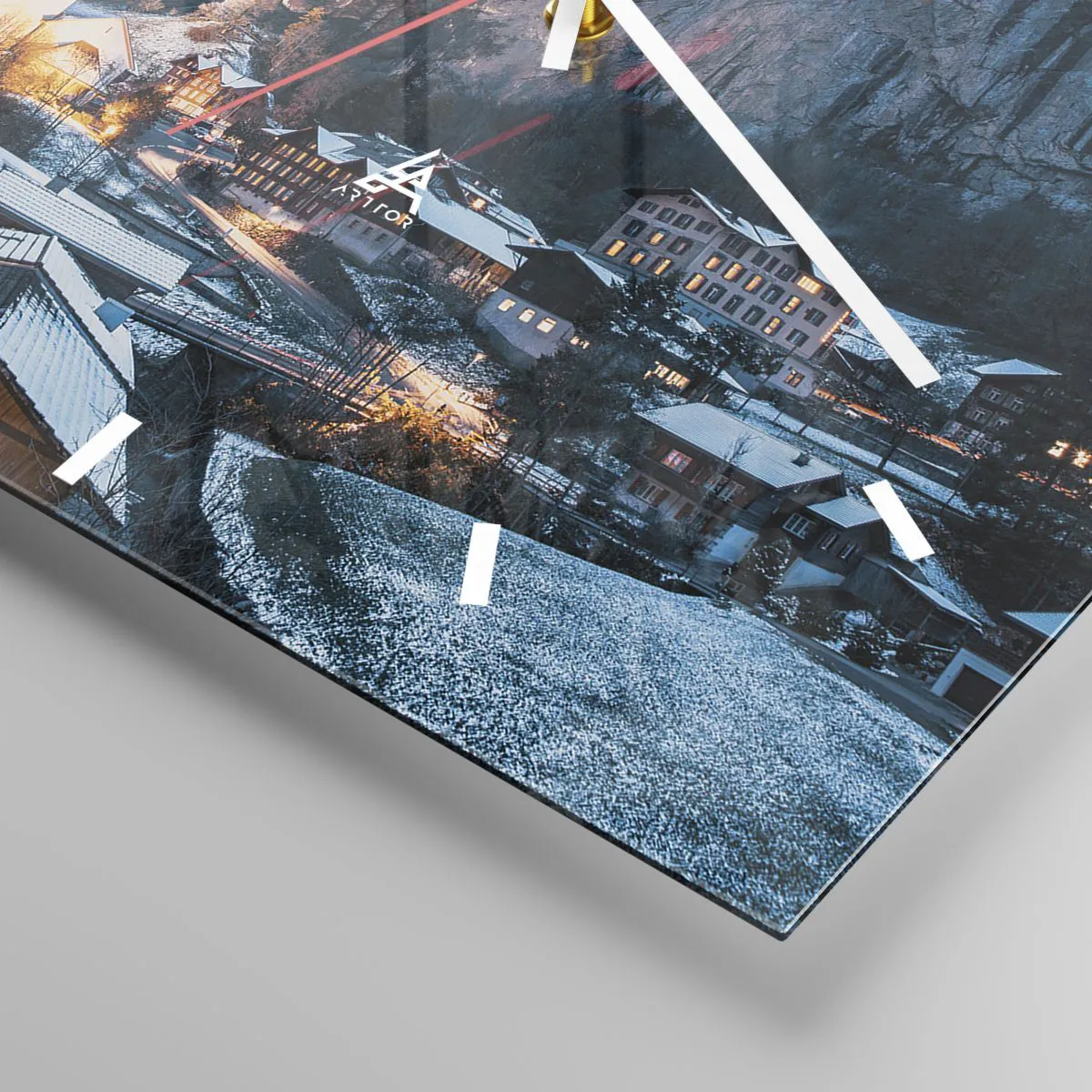 Nástenné hodiny - Svetlý duch zimy - 40x40 cm