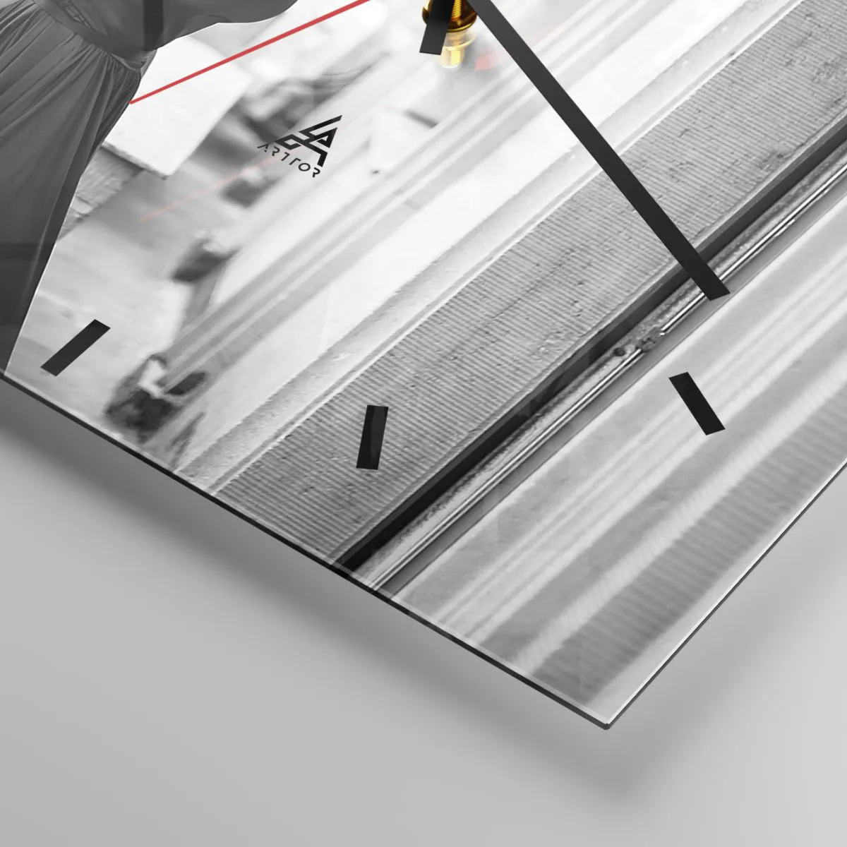 Väggklocka - Klocka på glas - Säkert en Parisbo - 40x40 cm