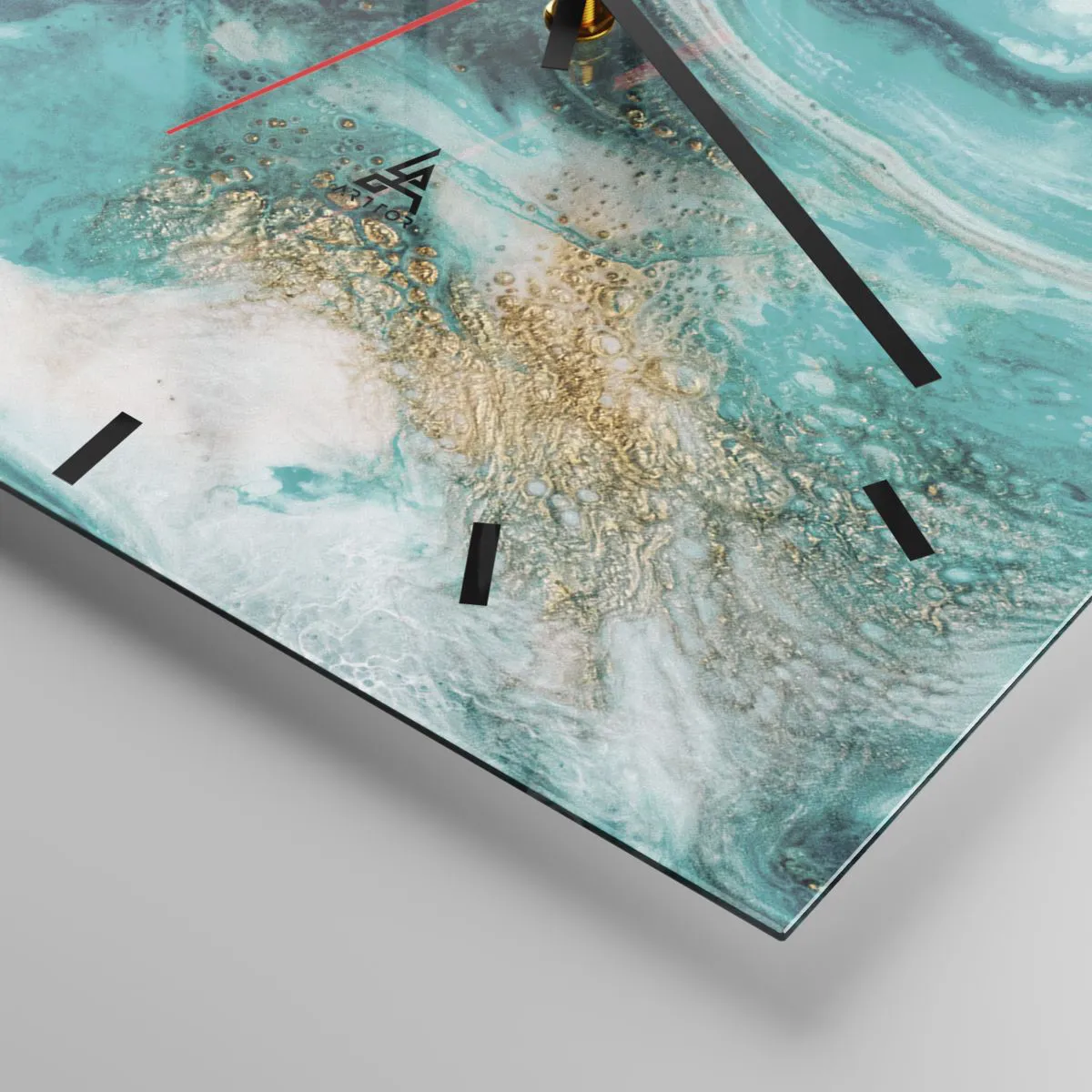 Zegar ścienny - Rzeka złota - 40x40 cm