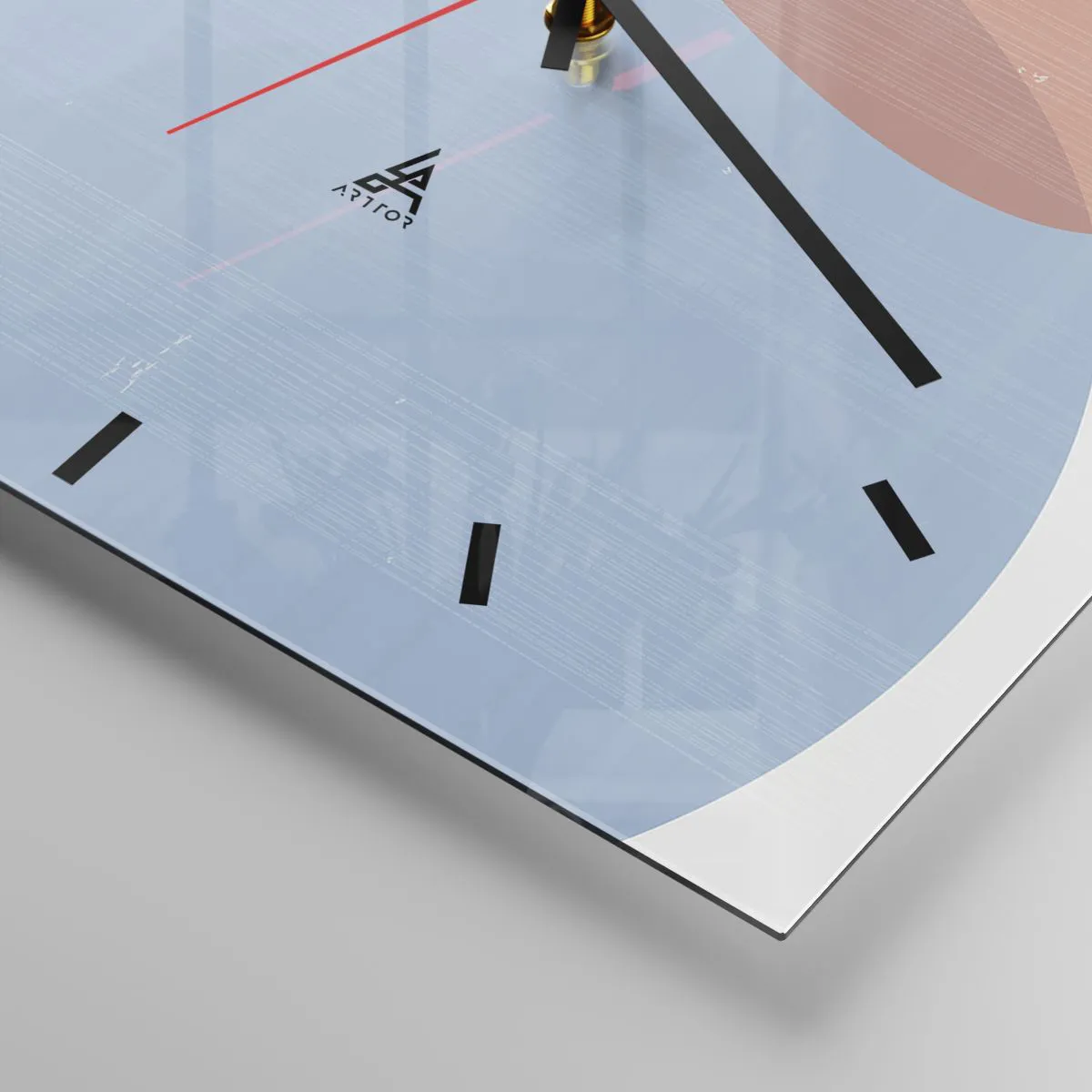 Ceas de perete - Ceas pe sticlă - Relații pastelate - 30x30 cm