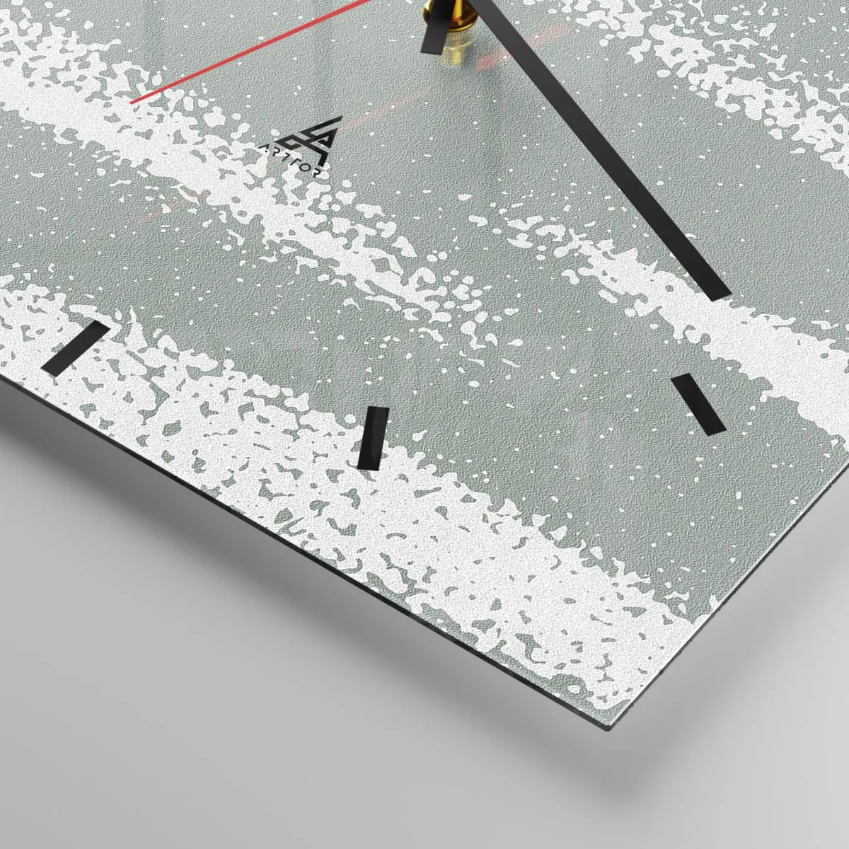 Nástěnné hodiny - Abstrakce v zimním stylu - 40x40 cm