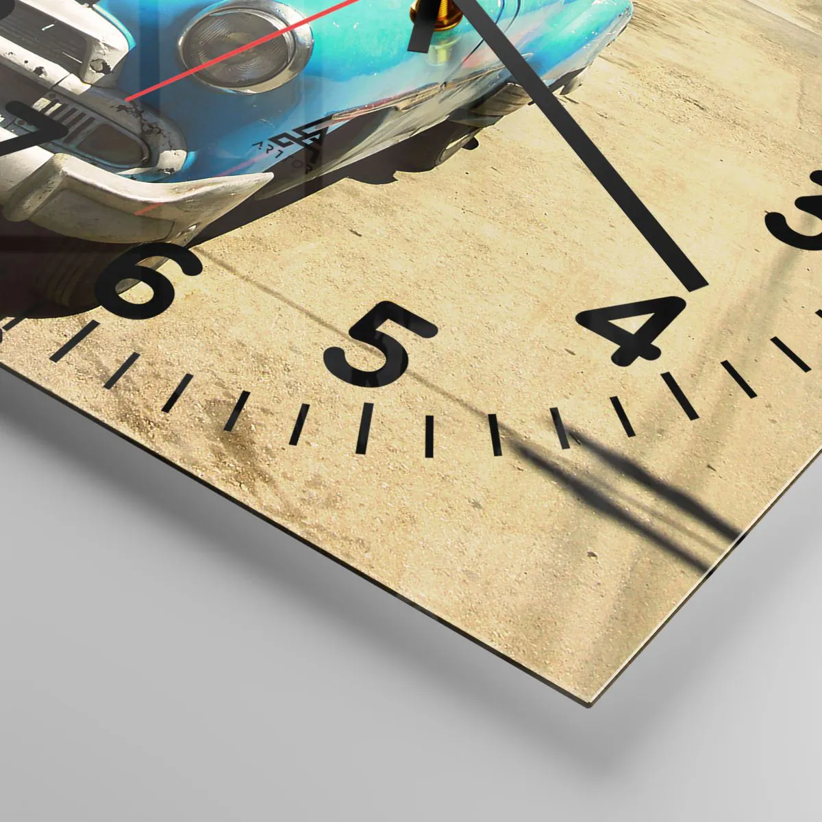 Reloj de pared - Reloj de vidrio - ¡Viva Cuba! - 40x40 cm