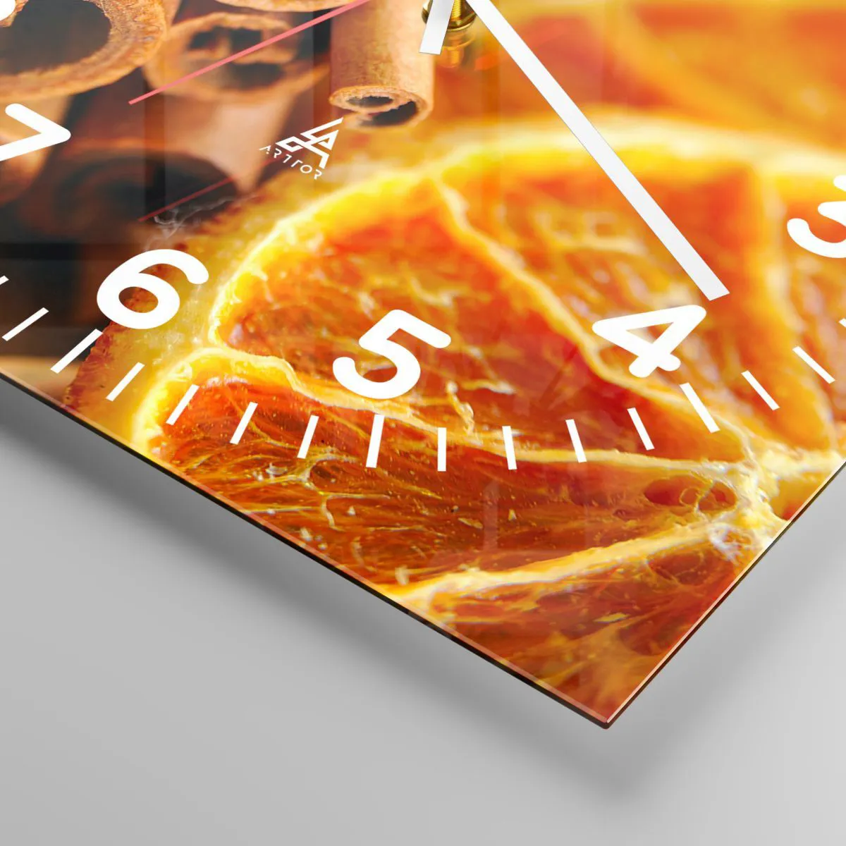 Ceas de perete - Ceas pe sticlă - Poți să le simți aroma? - 40x40 cm